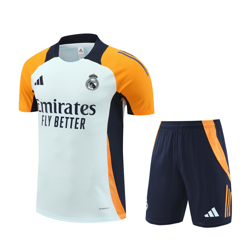 ManixJersey.com | Real Madrid 24-25 Short-Sleeve Training Kids Kit - Light Blue -Customize Name, Number and Patch | Worldwide Shipping