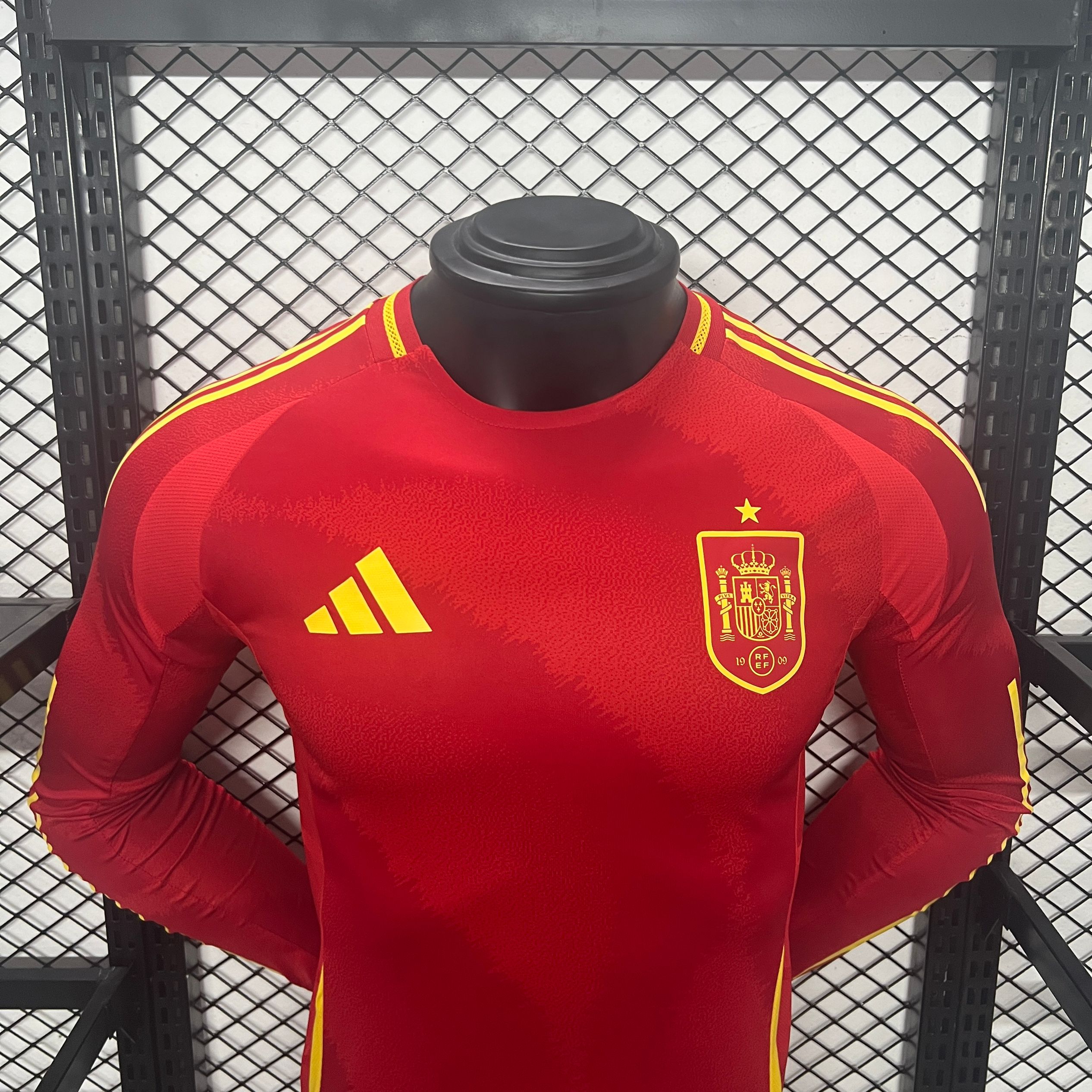 SIUjerseys-Spain 2024 Home Stadium Long Sleeve Jersey - Player Version