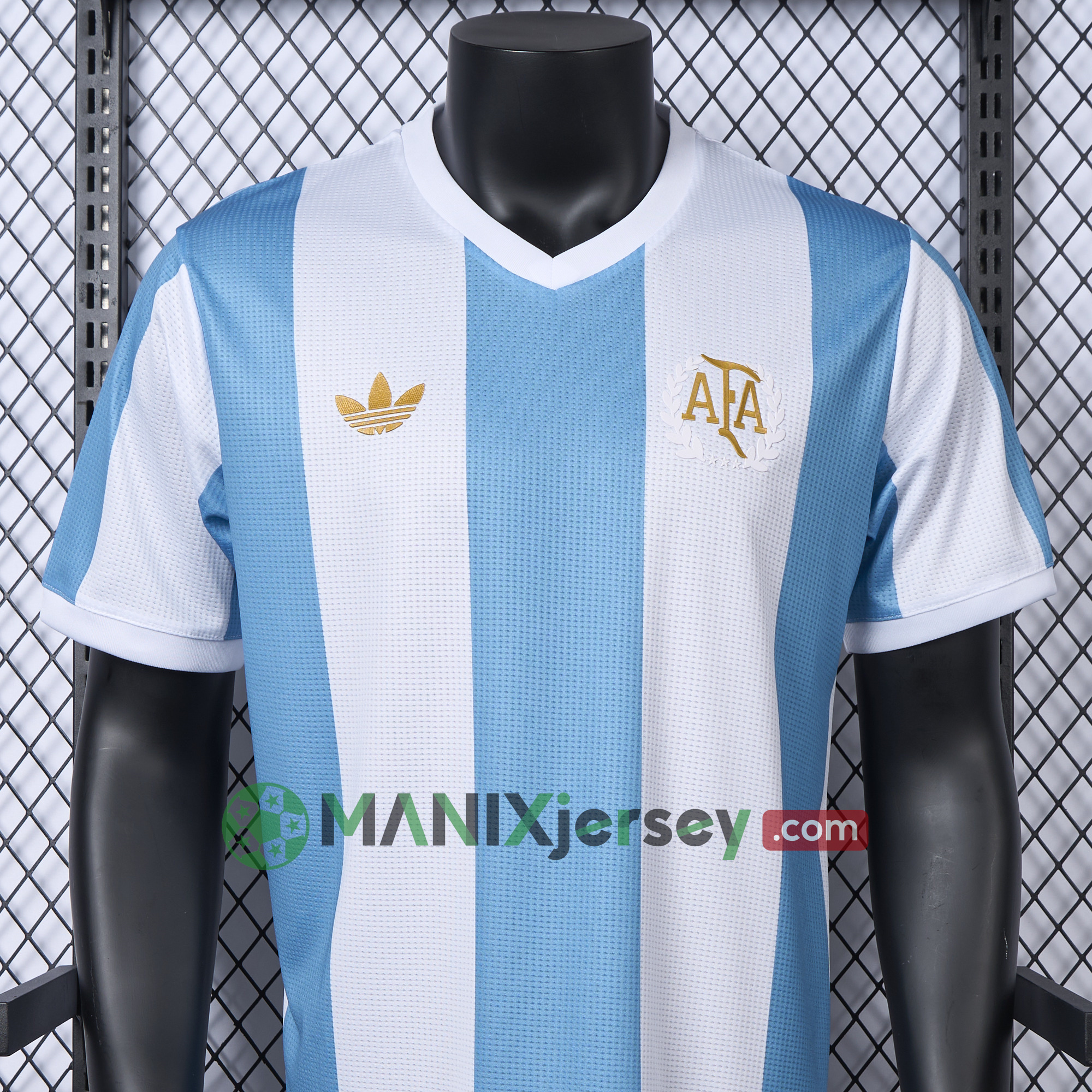 ManixJersey.com | Argentina 24-25 Adi 50 Years Anniversary Jersey - Player Version -Customize Name, Number and Patch | Worldwide Shipping