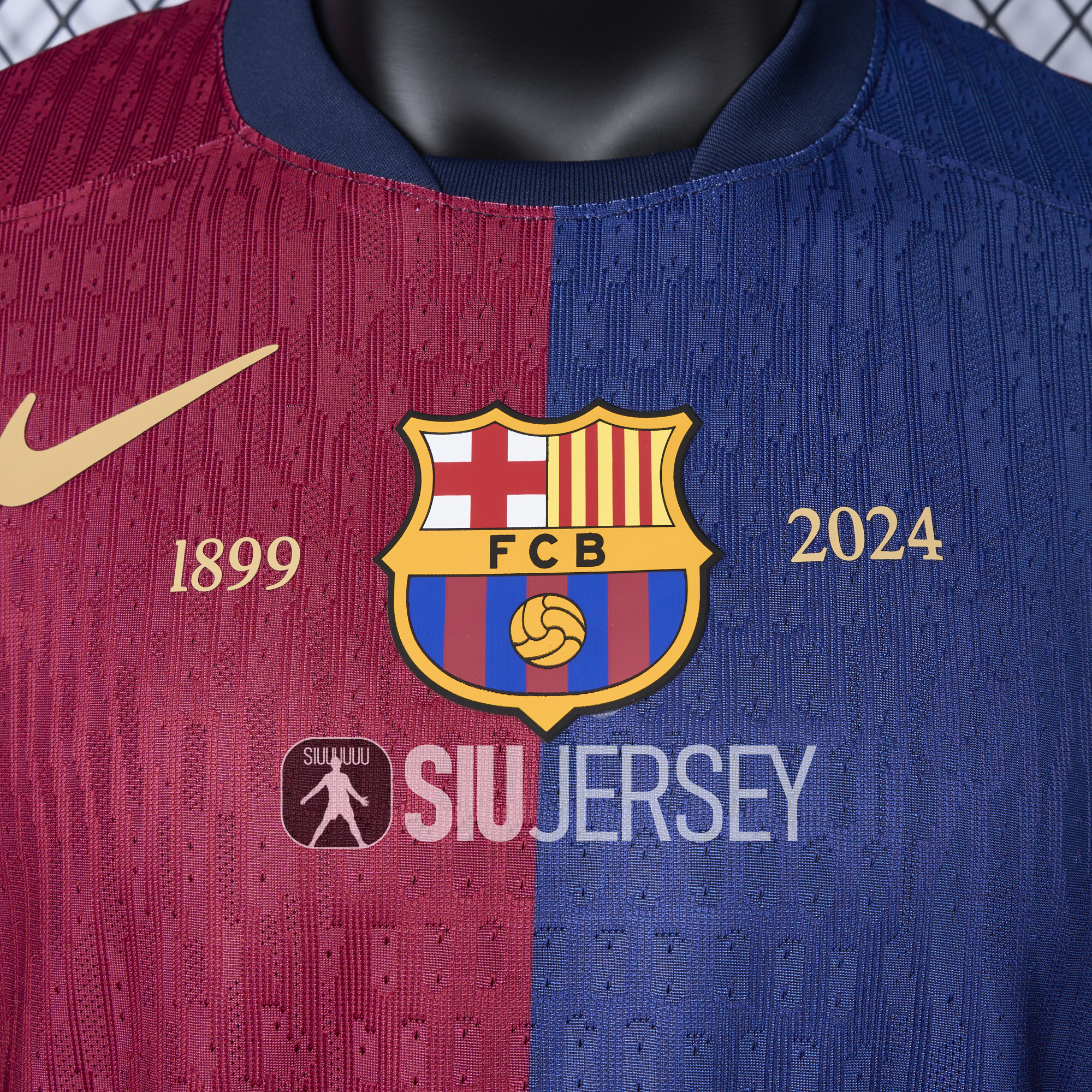 SIUjerseys-Barcelona 24-25 Home Unsponsored Anniversary Jersey - Player Version