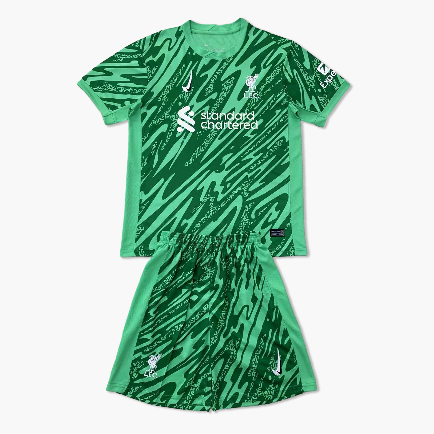 ManixJersey.com | Liver.pool 24-25 Fruit Green Goalkeeper Kids Kit -Customize Name, Number and Patch | Worldwide Shipping