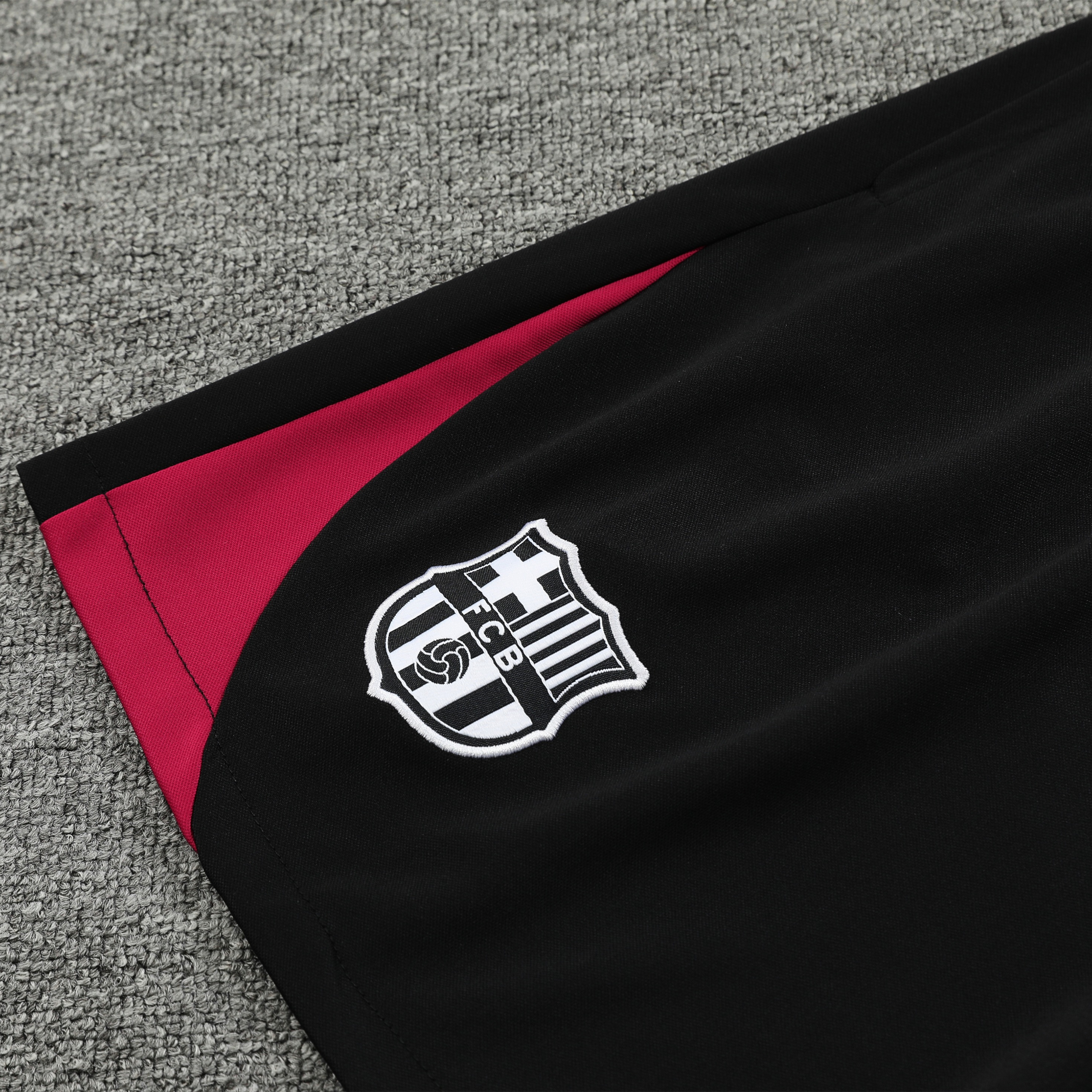 ManixJersey.com | Barcelona 24-25 Short-Sleeve Training Set - Khaki Top & Black Shorts -Customize Name, Number and Patch | Worldwide Shipping