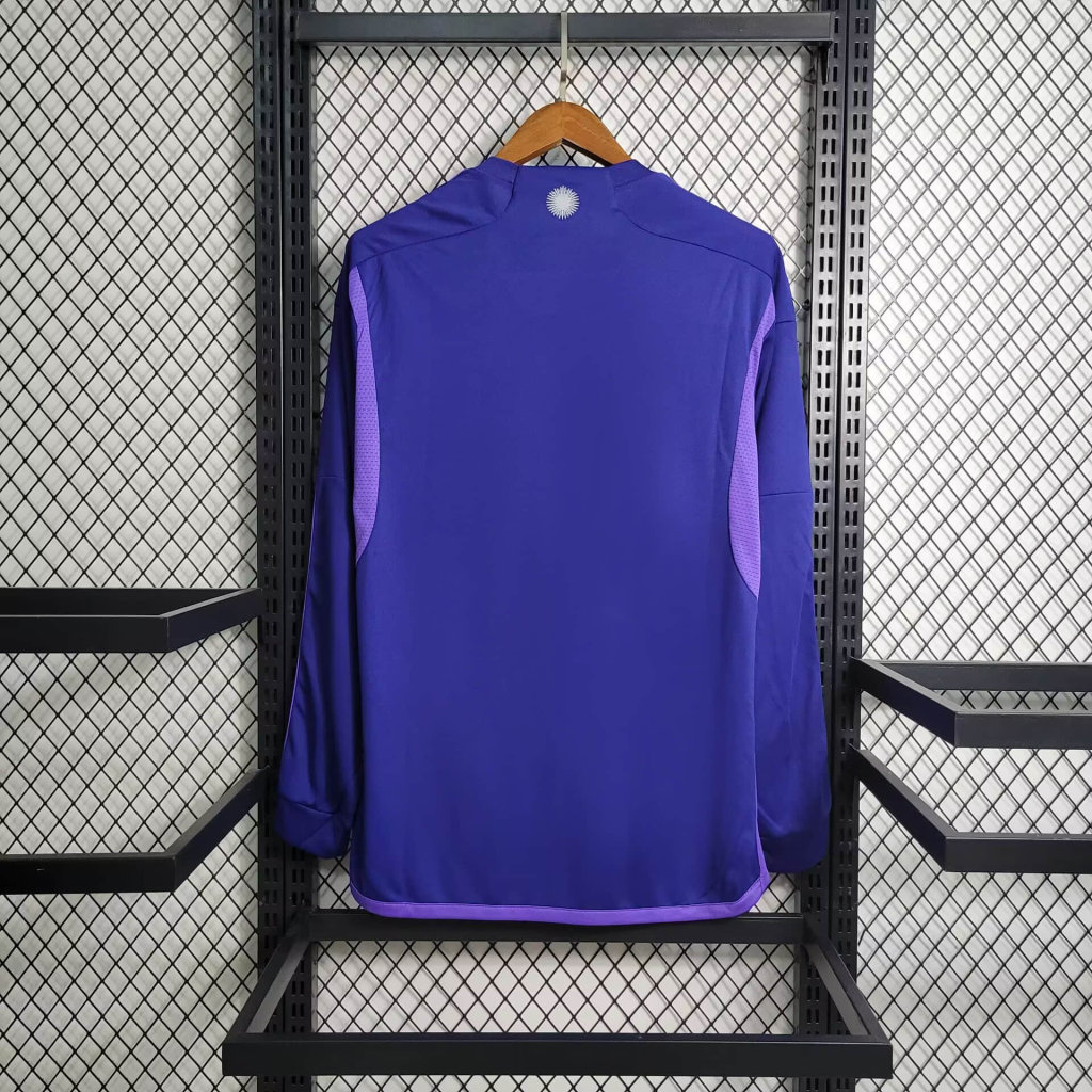 foot-Argentina 3 Stars 22-23 Away Long Sleeve Jersey - Fans Version