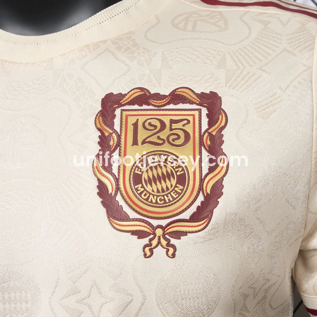 Bayern Munich 2025 Apricot 125th Anniversary Jersey - Player Version:football jersey mysite: unitedjerseyfootball 邓江浪:football