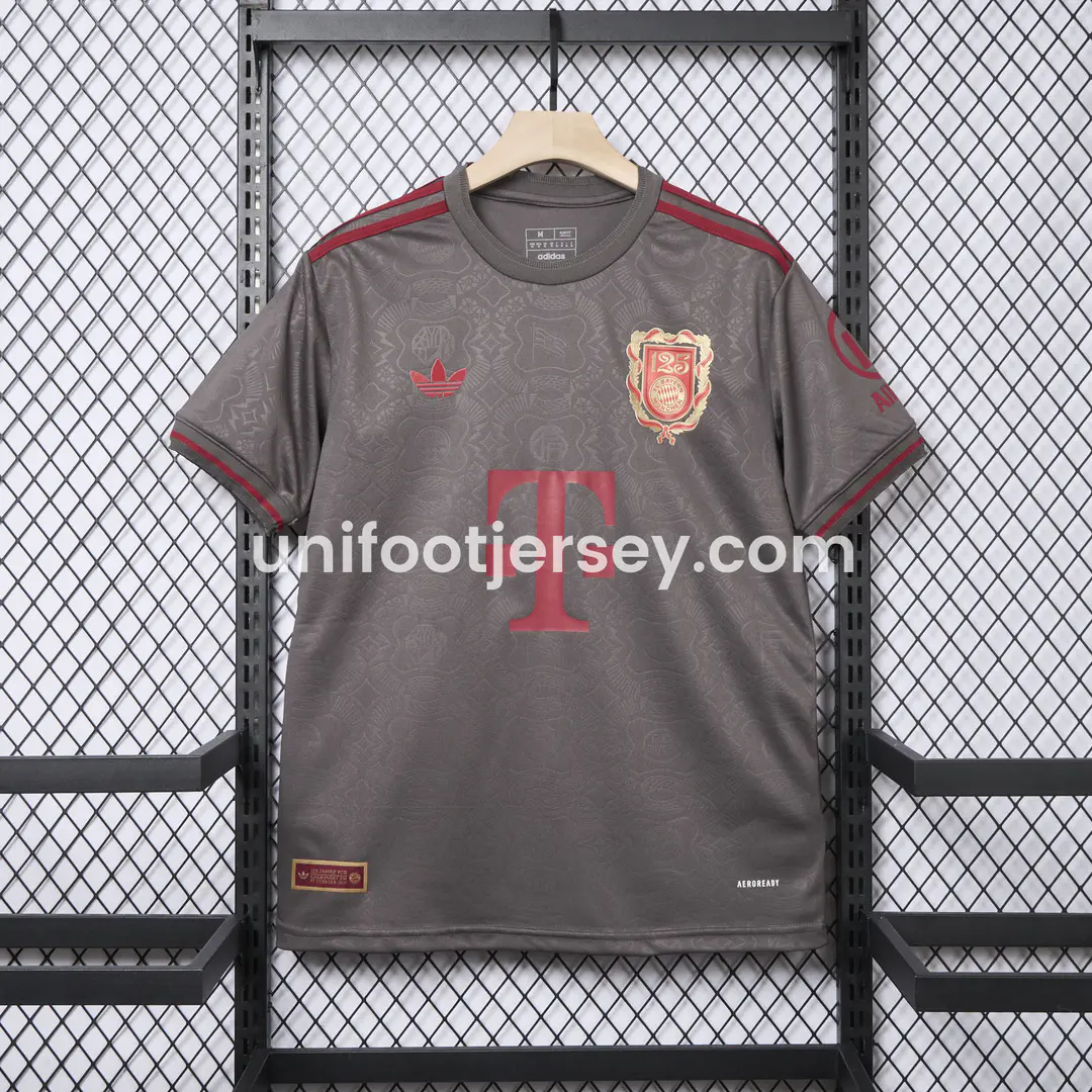 Bayern Munich 2025 Grey 125th Anniversary Jersey - Fans Version:football jersey mysite: unitedjerseyfootball 邓江浪:football