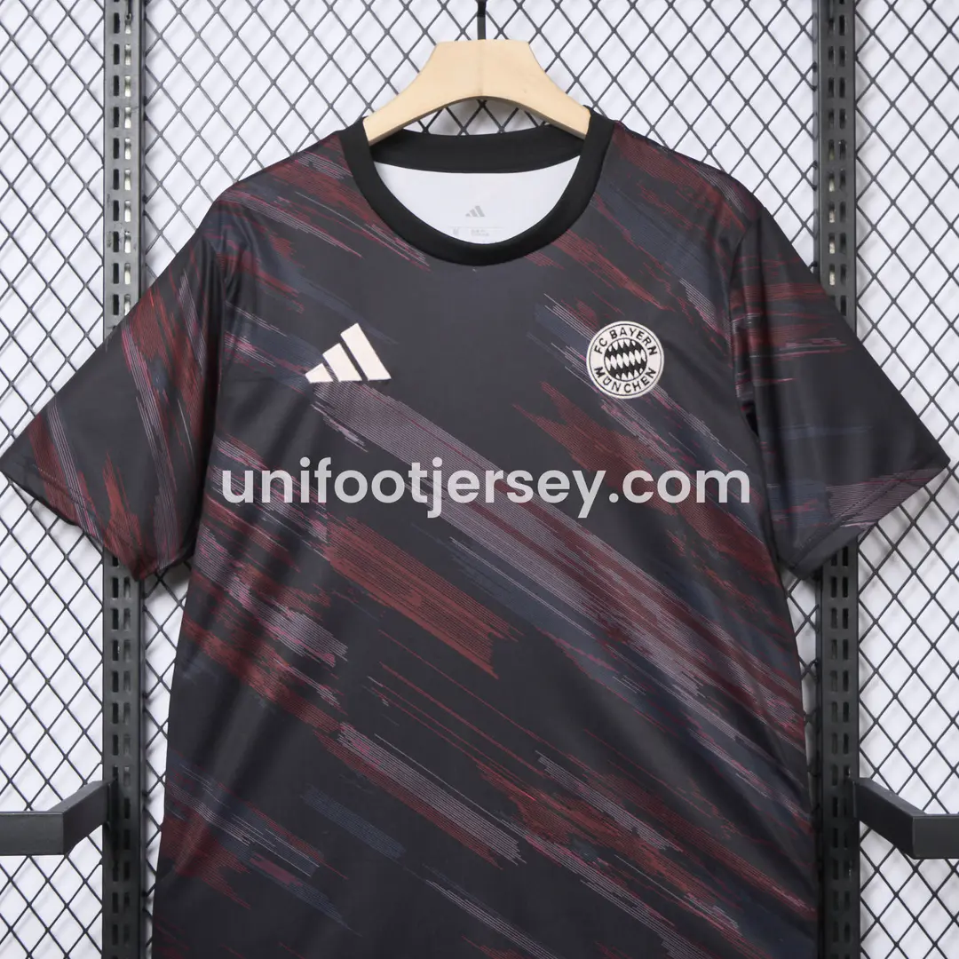 Bayern Munich 25-26 Black & Red Stripe Training Jersey - Fans:football jersey mysite: unitedjerseyfootball 邓江浪:football