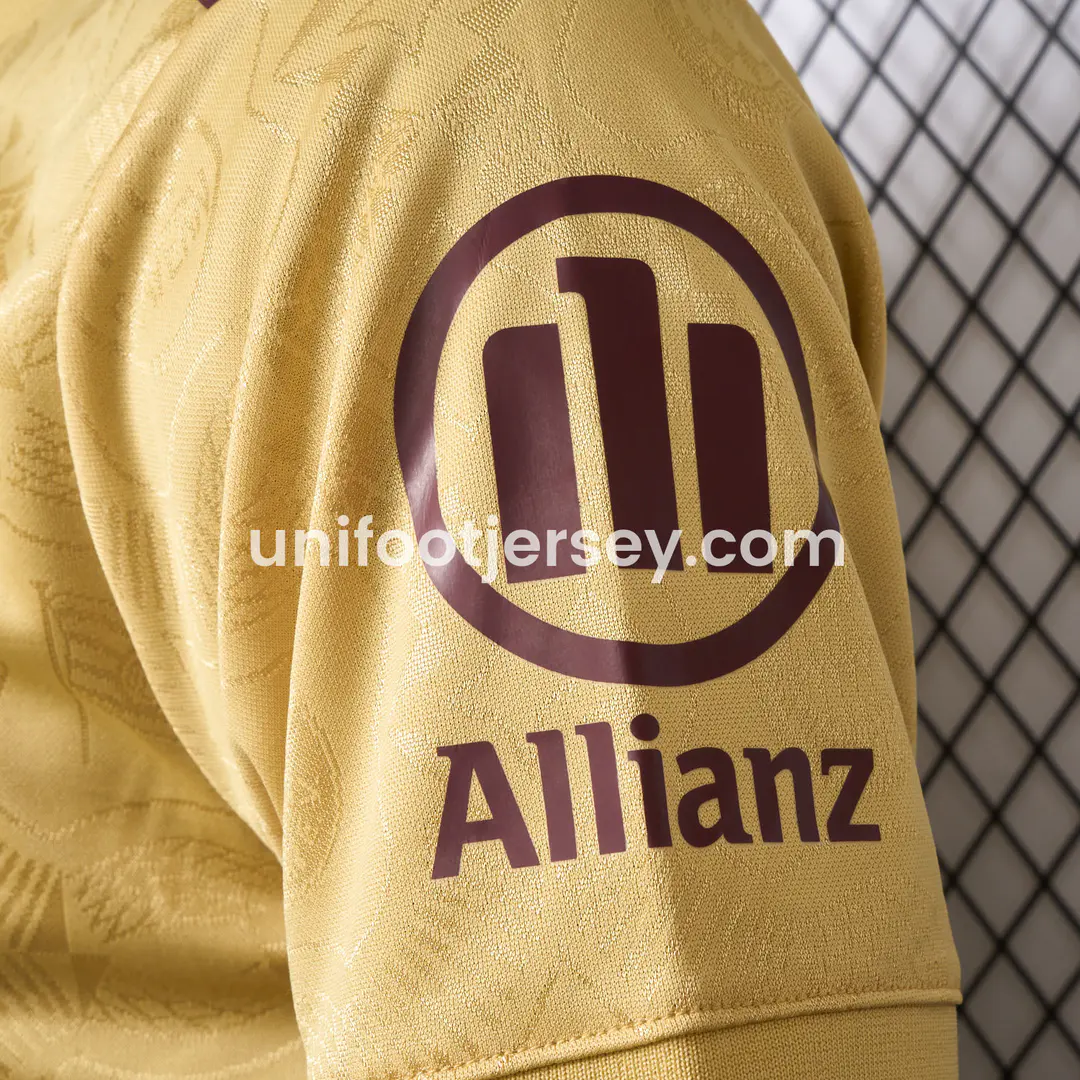 Bayern Munich 2025 Golden 125th Anniversary Jersey - Player Version:football jersey mysite: unitedjerseyfootball 邓江浪:football
