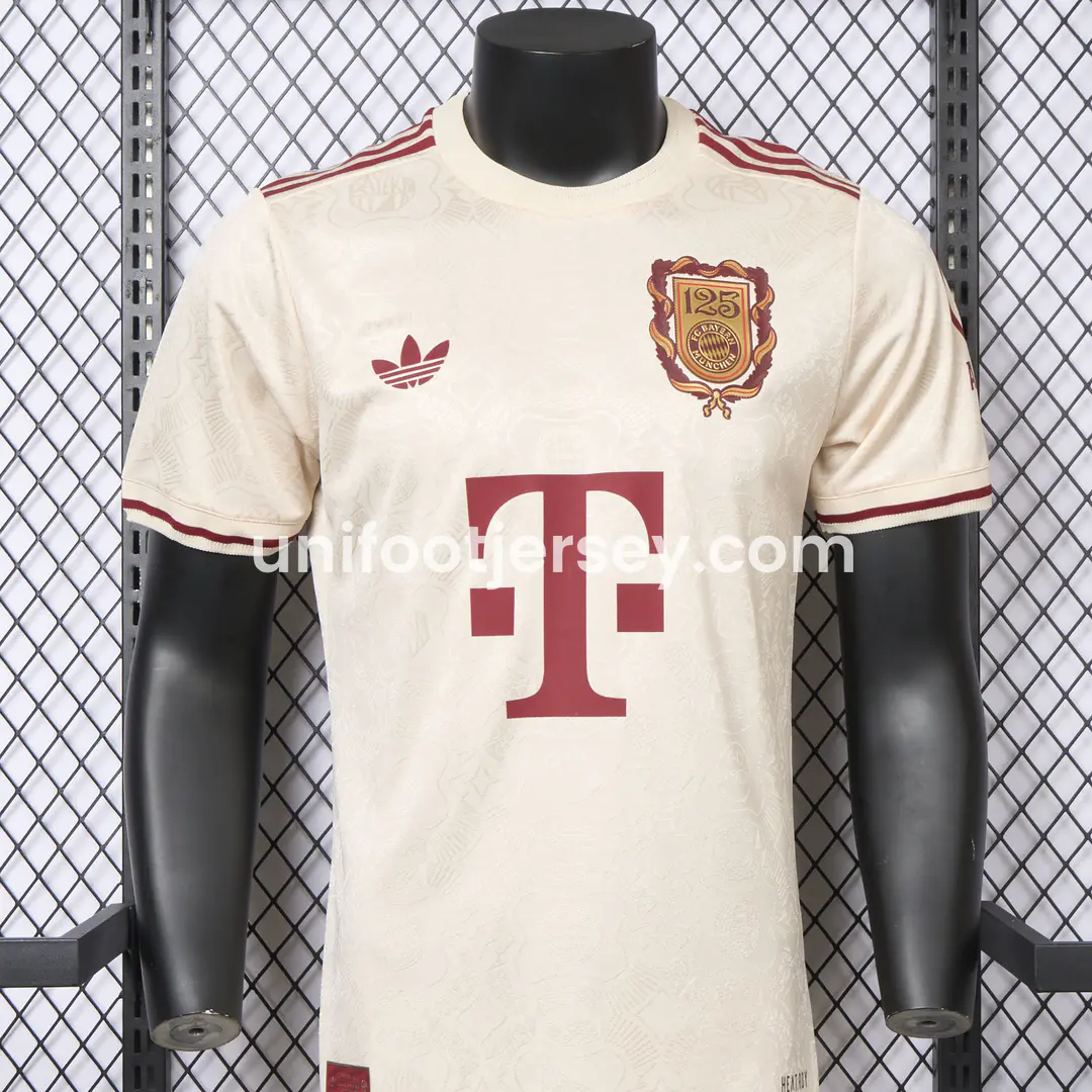 Bayern Munich 2025 Apricot 125th Anniversary Jersey - Player Version:football jersey mysite: unitedjerseyfootball 邓江浪:football