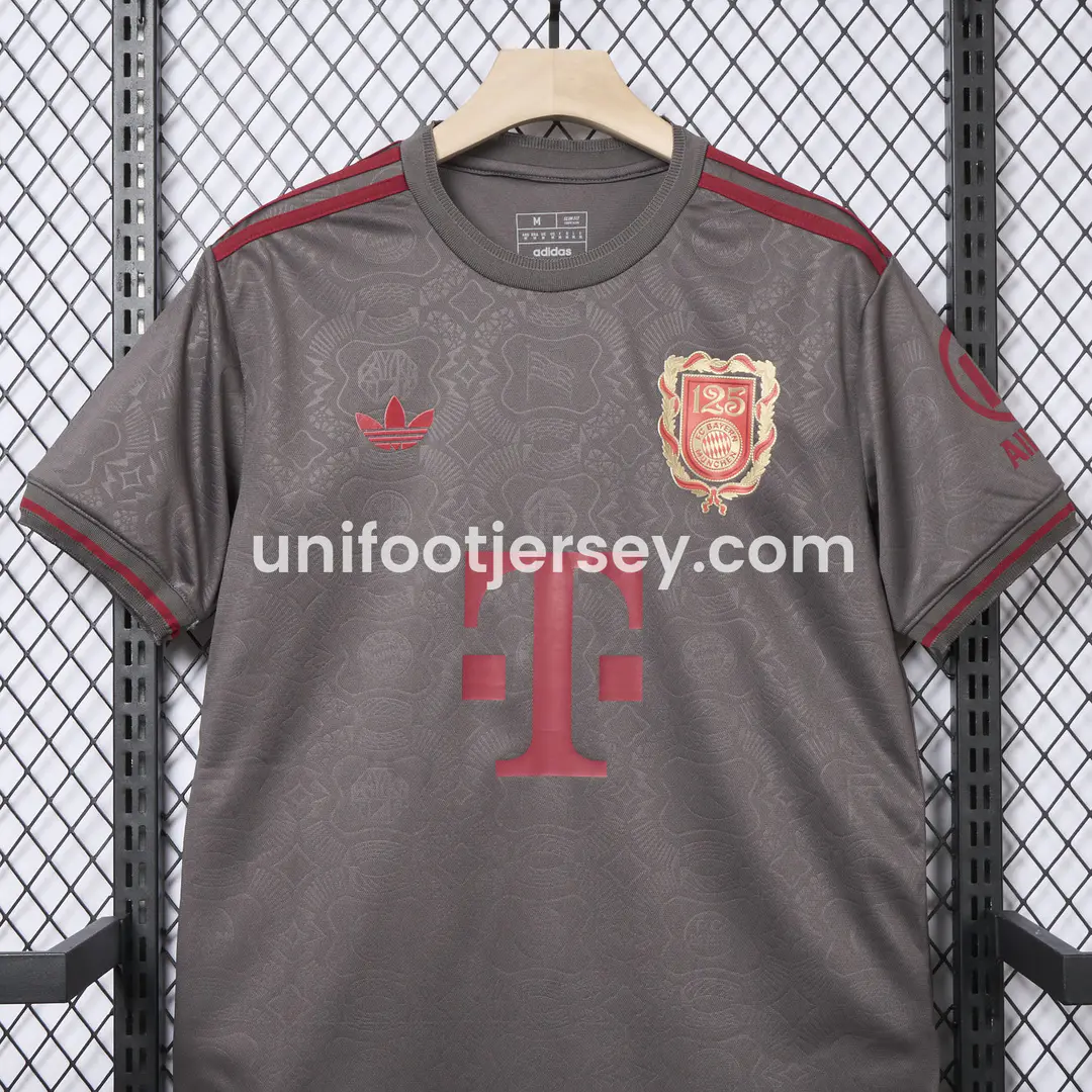 Bayern Munich 2025 Grey 125th Anniversary Jersey - Fans Version:football jersey mysite: unitedjerseyfootball 邓江浪:football