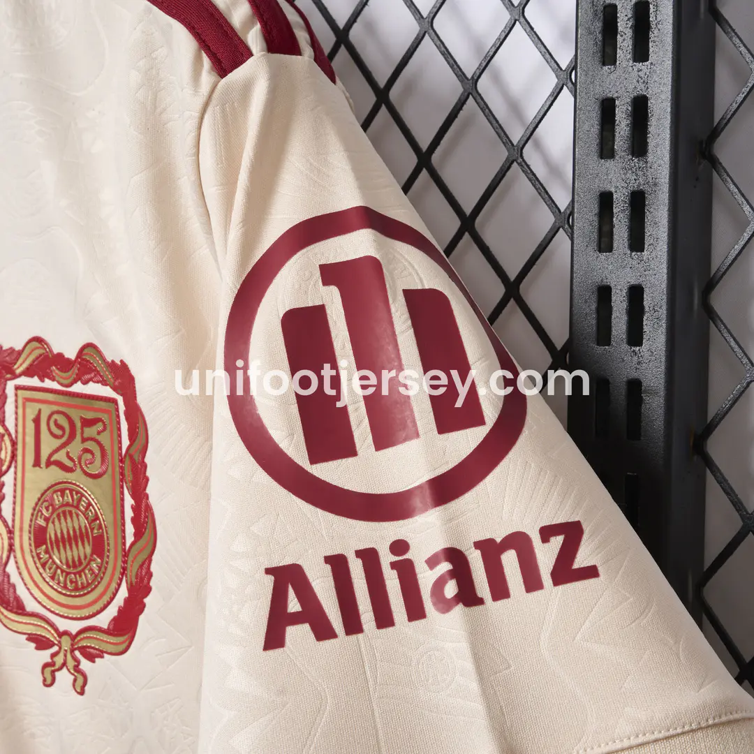 Bayern Munich 2025 Apricot 125th Anniversary Jersey - Fans Version:football jersey mysite: unitedjerseyfootball 邓江浪:football