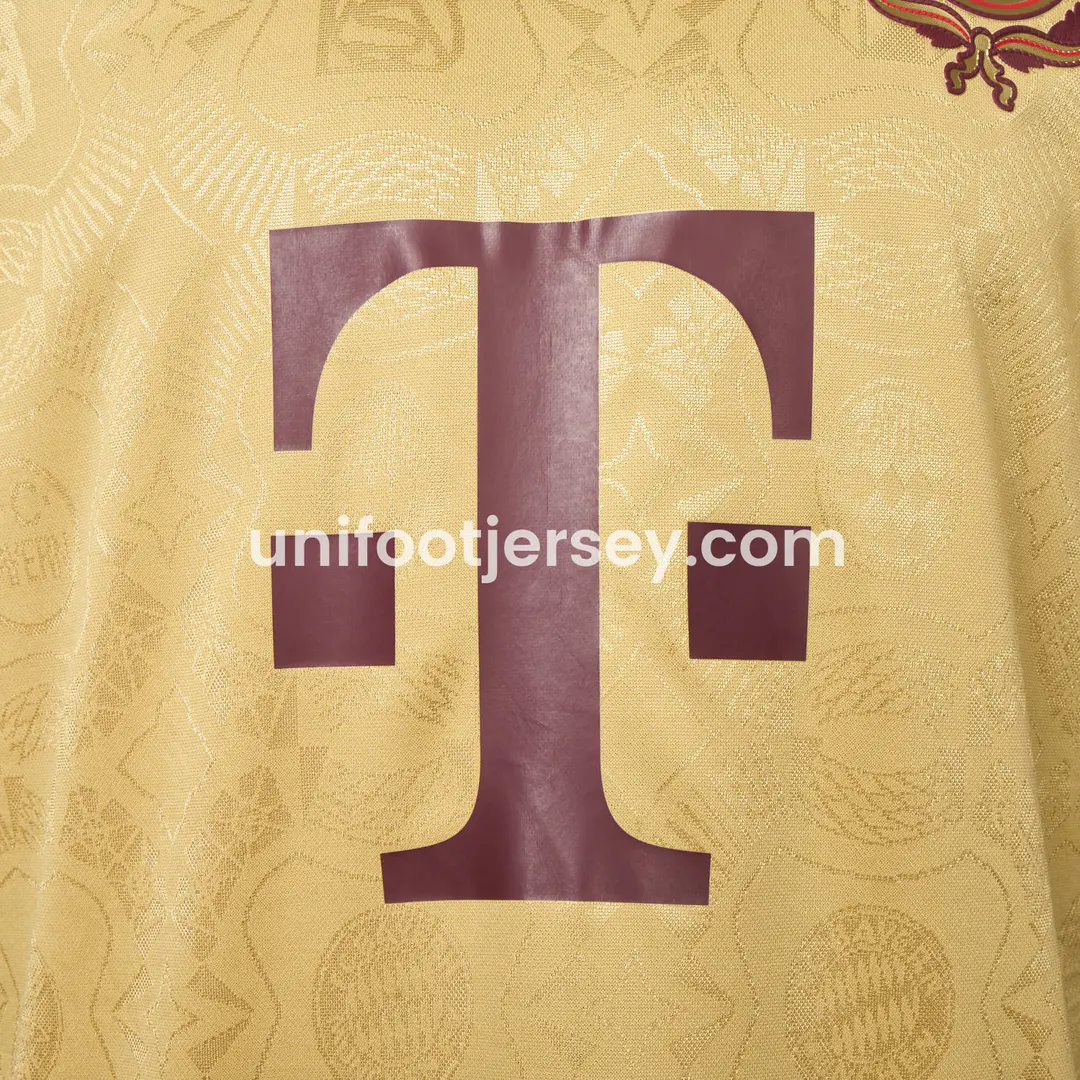 Bayern Munich 2025 Golden 125th Anniversary Jersey - Player Version:football jersey mysite: unitedjerseyfootball 邓江浪:football