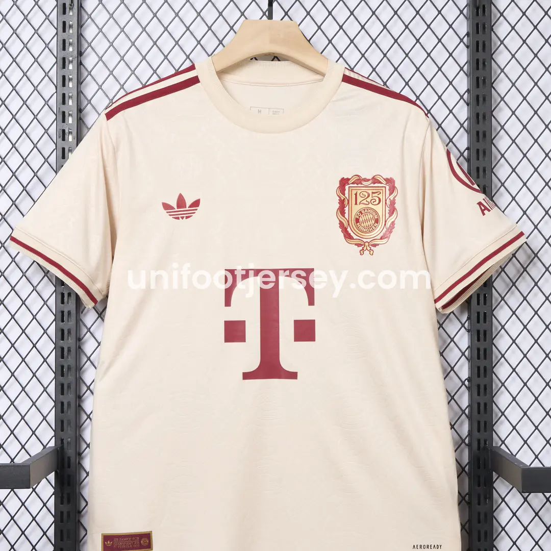 Bayern Munich 2025 Apricot 125th Anniversary Jersey - Fans Version:football jersey mysite: unitedjerseyfootball 邓江浪:football