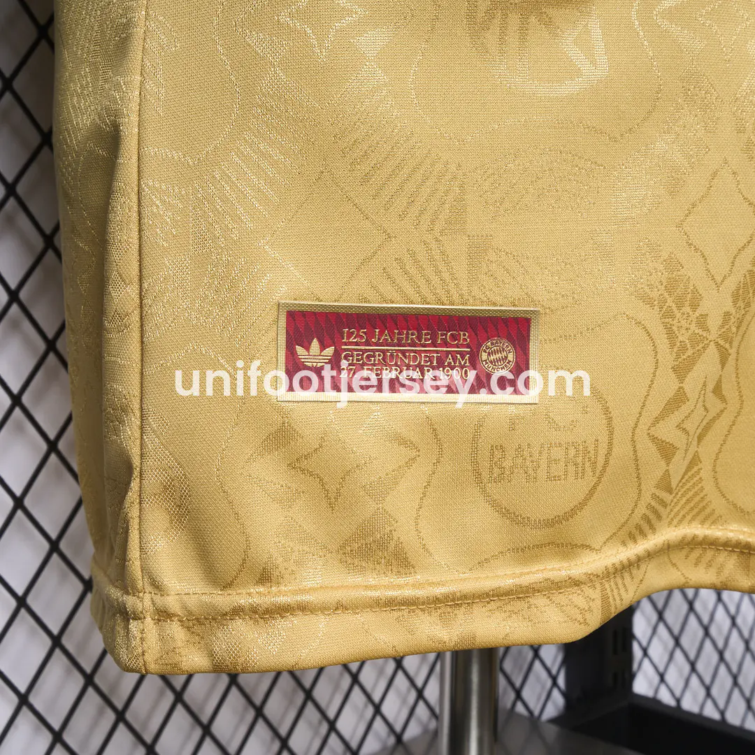 Bayern Munich 2025 Golden 125th Anniversary Jersey - Player Version:football jersey mysite: unitedjerseyfootball 邓江浪:football