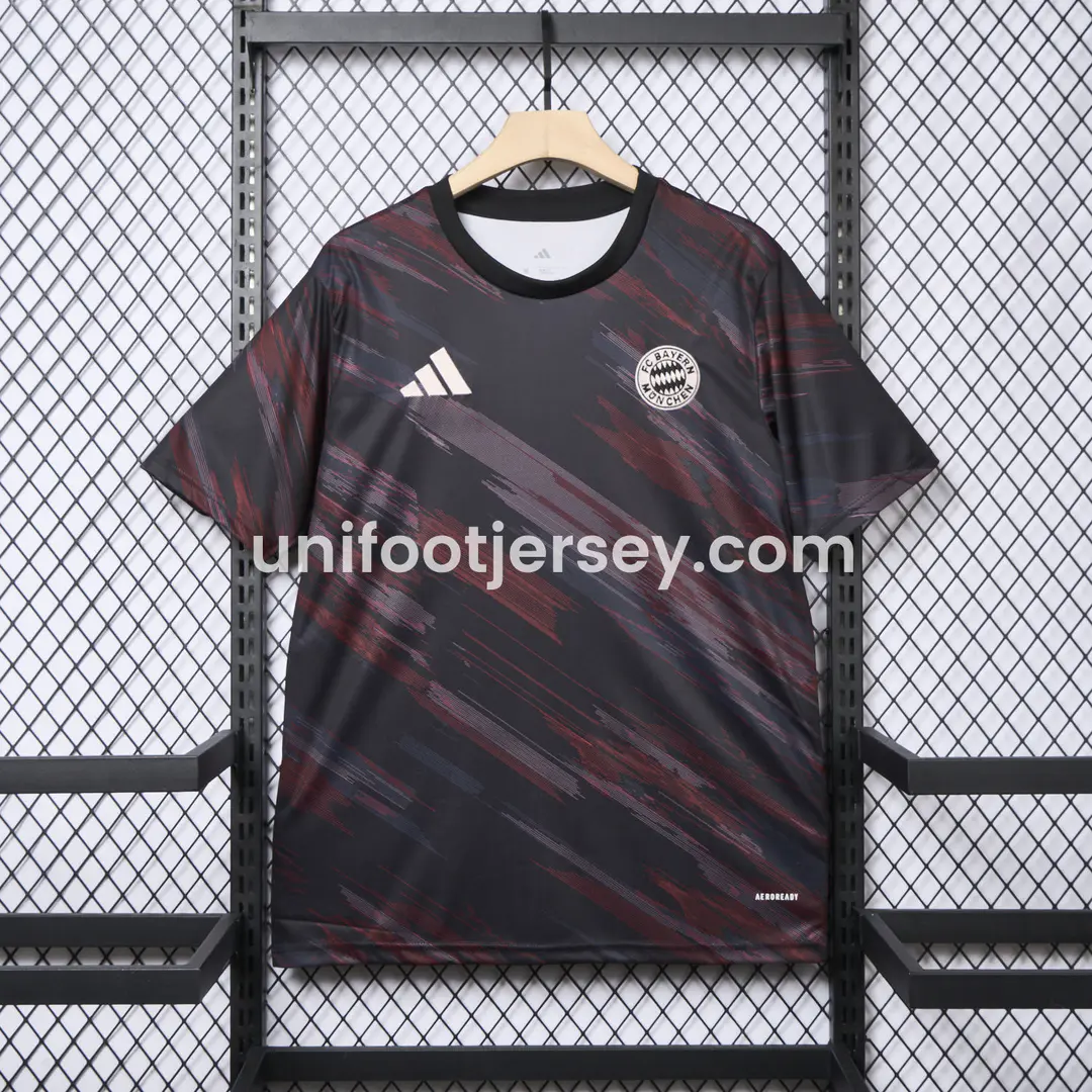 Bayern Munich 25-26 Black & Red Stripe Training Jersey - Fans:football jersey mysite: unitedjerseyfootball 邓江浪:football