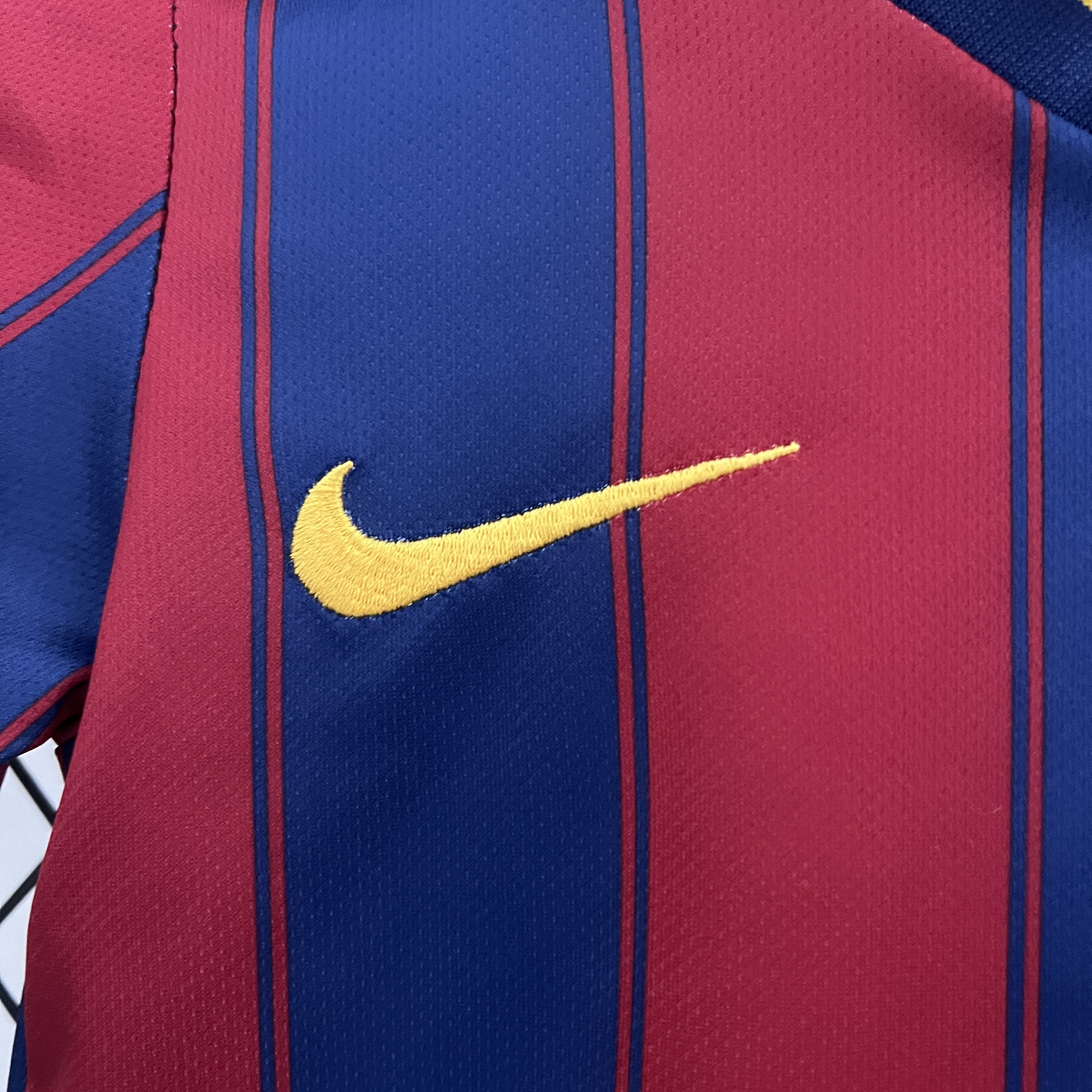 ManixJersey.com | Retro Barcelona 2009-10 Home Stadium Kids Kit -Customize Name, Number and Patch | Worldwide Shipping