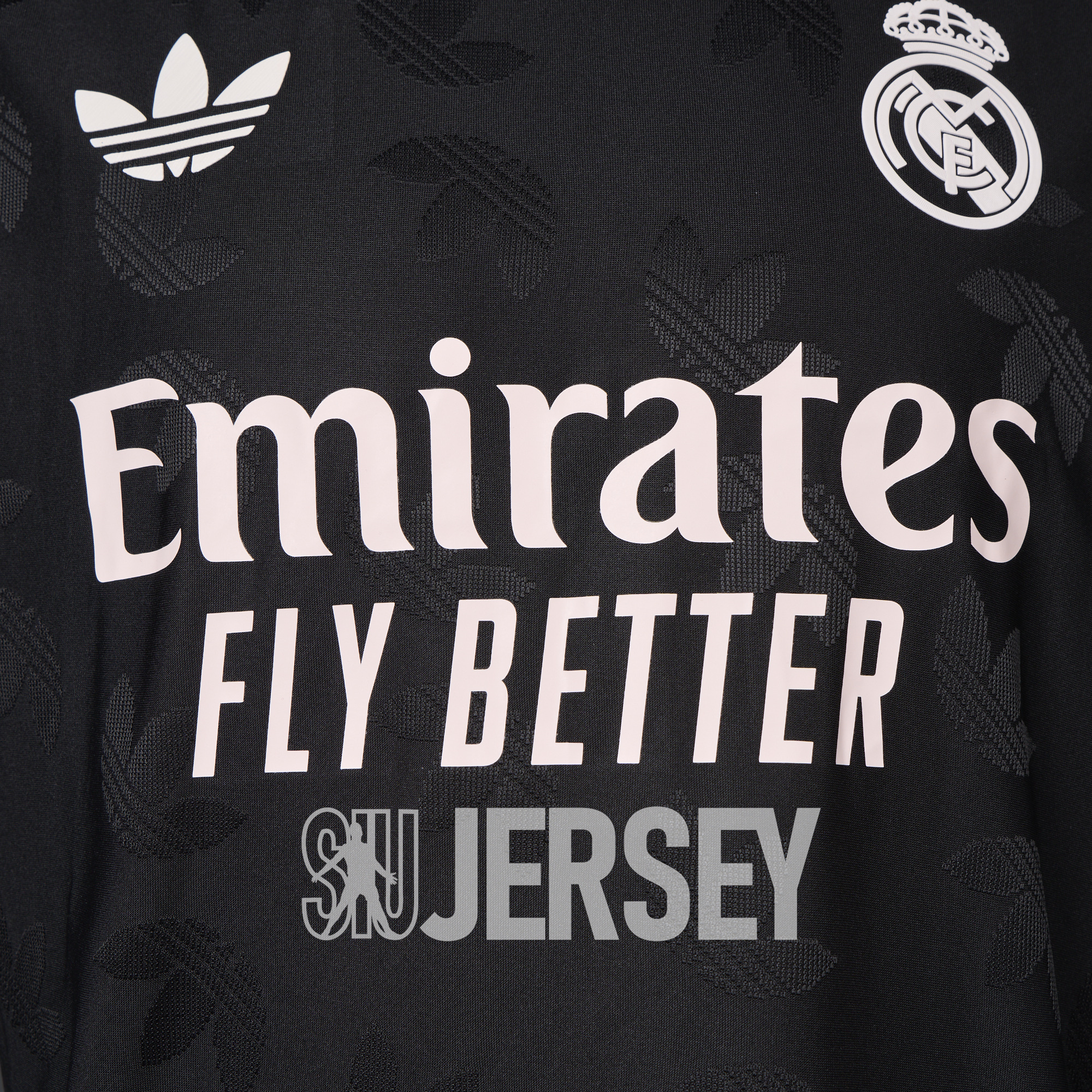 SIUjerseys-Real Madrid 24-25 Trefoil Black Jersey - Player Version
