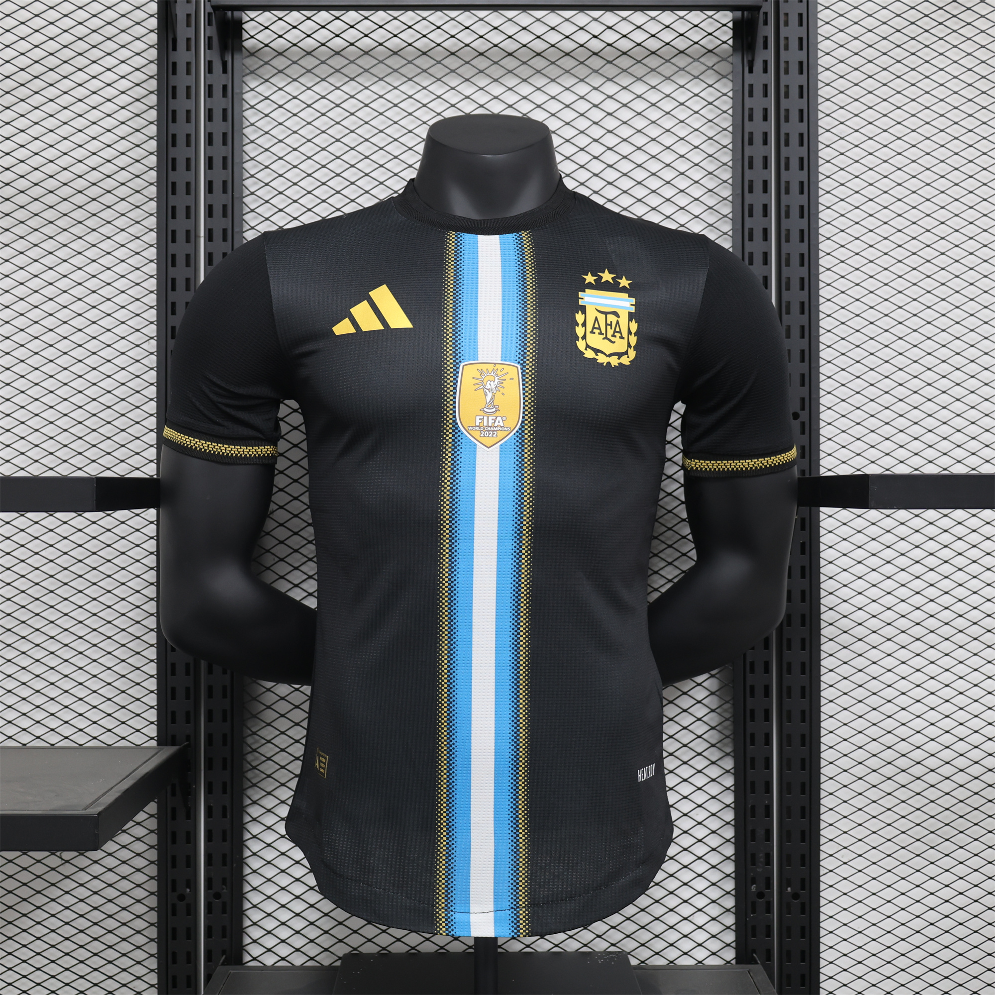 Argentina 2025-26 World Cup 2022 Champions Memorial Black Jersey - Player Version