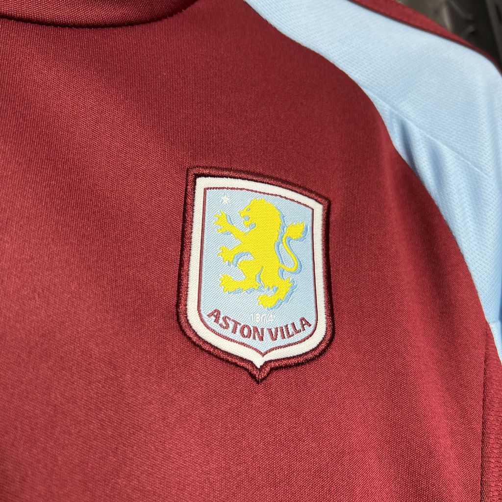 JerseysGala.com | Aston Villa 24-25 Home Stadium Kids Kit -Customize Name, Number and Patch | Worldwide Shipping