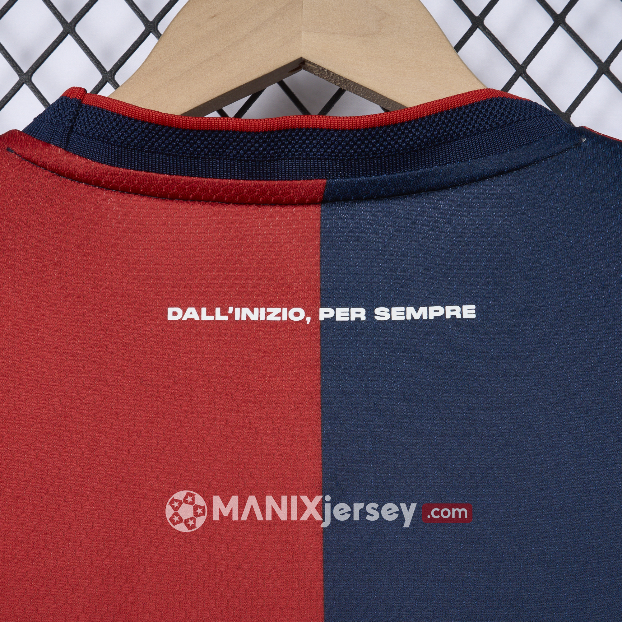 ManixJersey.com | Genoa 24-25 Home Unsponsored Jersey - Fans Version -Customize Name, Number and Patch | Worldwide Shipping