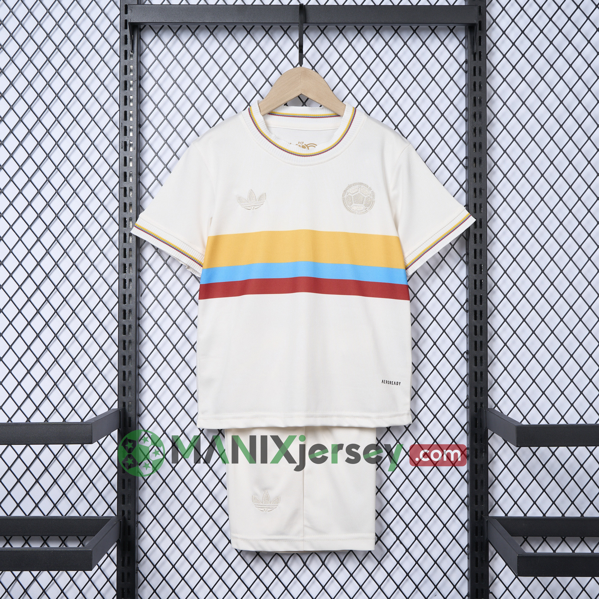 ManixJersey.com | Colombia 2024 100th Anniversary Kids Kit -Customize Name, Number and Patch | Worldwide Shipping