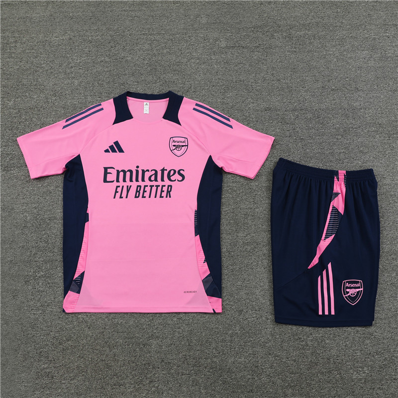 ManixJersey.com | Arsenal 24-25 Short-Sleeve Training Kids Kit - Pink -Customize Name, Number and Patch | Worldwide Shipping