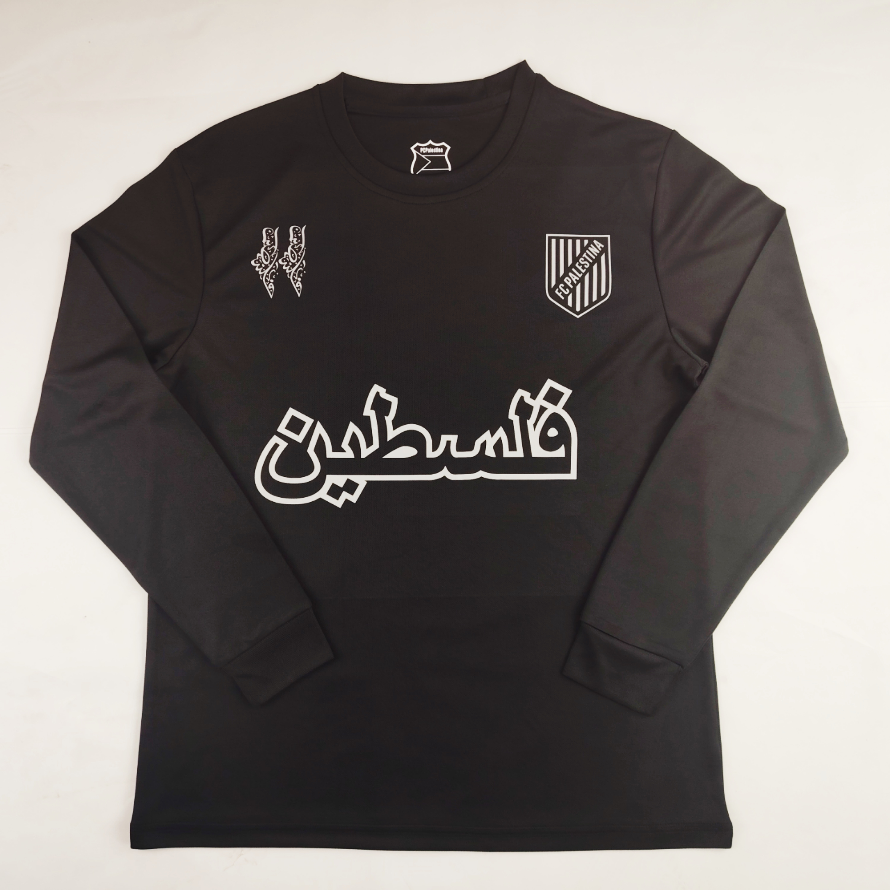 JerseysGala.com | FC Palestina 24-25 Black Souvenir Long Sleeve Jersey - Fans Version -Customize Name, Number and Patch | Worldwide Shipping