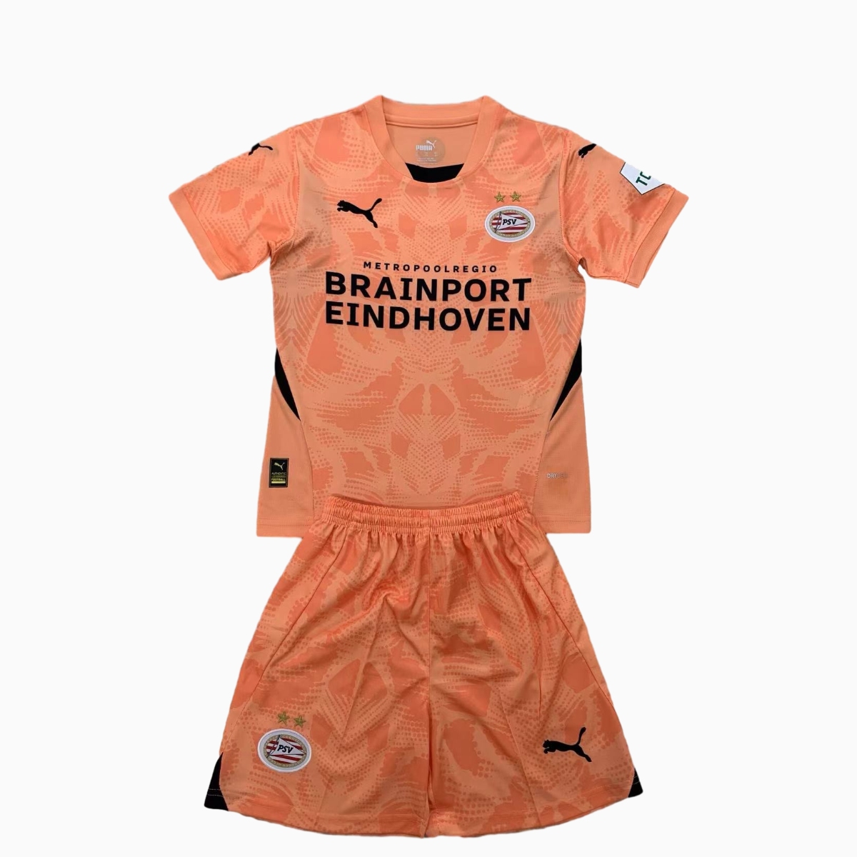 ManixJersey.com | PSV Eindhoven 24-25 Orange Goalkeeper Kids Kit -Customize Name, Number and Patch | Worldwide Shipping