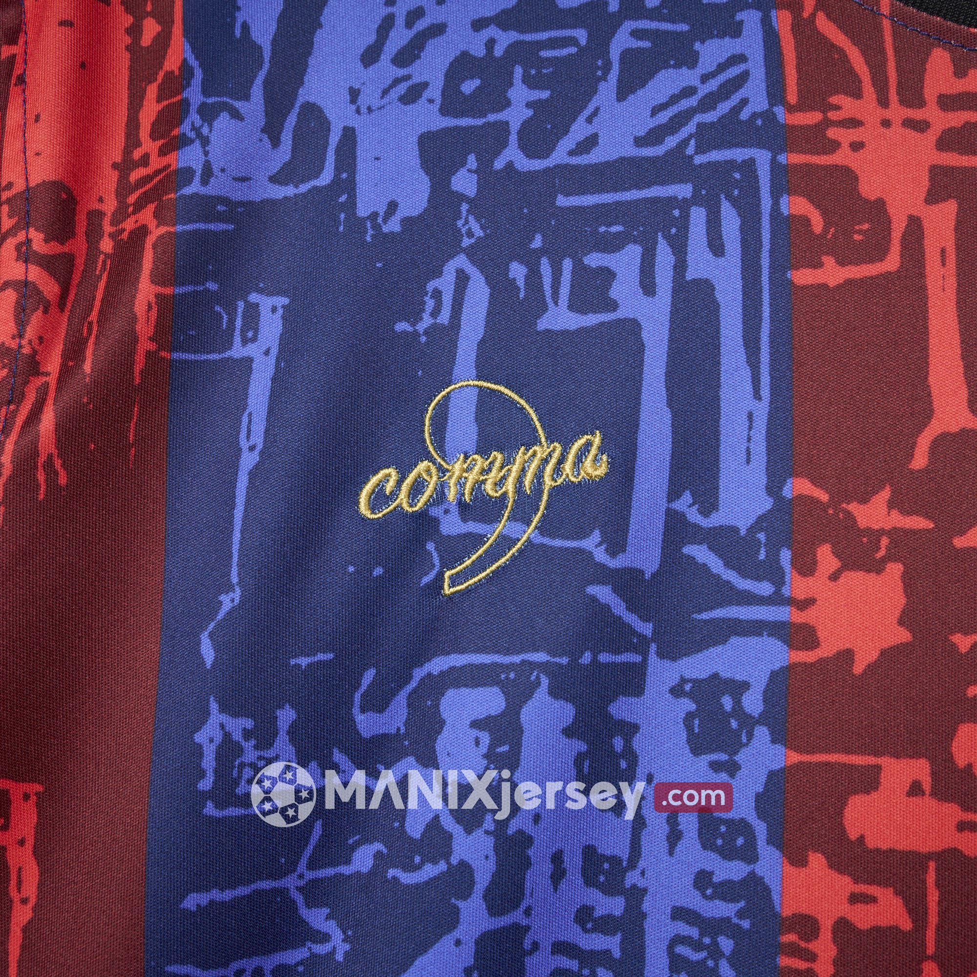 ManixJersey.com | Barcelona 2024-25 COMMA Messi Jersey - Fans Version -Customize Name, Number and Patch | Worldwide Shipping