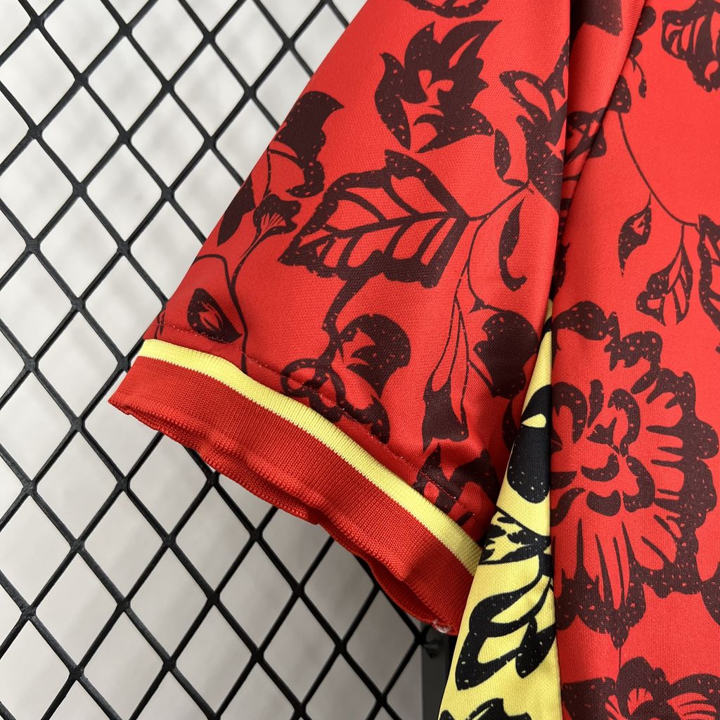 unitedfutballjersey-Portugal 2024-25 Red Flower Special Edition Jersey - Fans Version