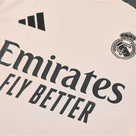 ManixJersey.com | Real Madrid 24-25 Kids Short-Sleeve Training Set - Apricot -Customize Name, Number and Patch | Worldwide Shipping