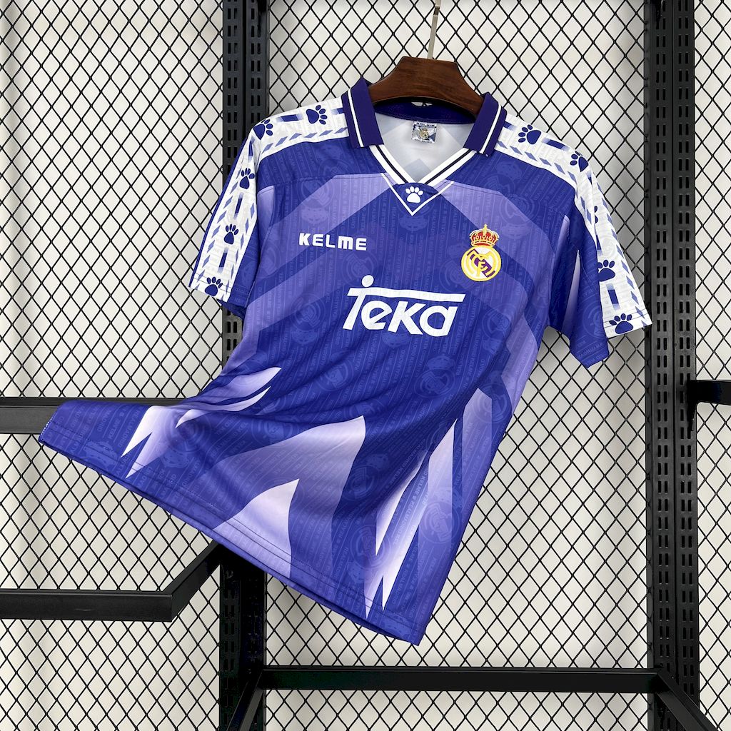 JerseysGala.com | Retro Real Madrid 96-97 Away Jersey -Customize Name, Number and Patch | Worldwide Shipping