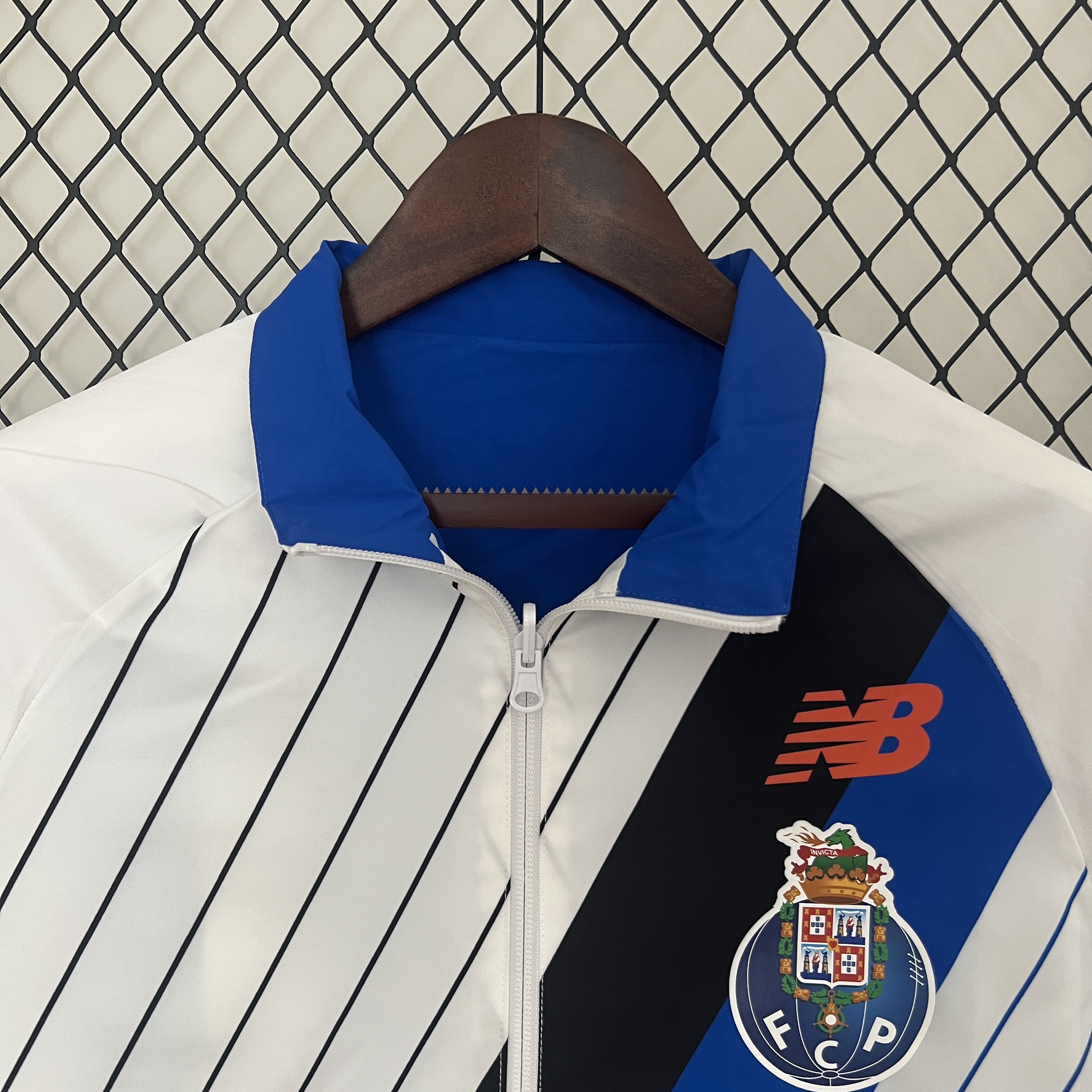 ManixJersey.com | Porto 24-25 Double Sided Reversible Windbreaker - Blue & White -Customize Name, Number and Patch | Worldwide Shipping