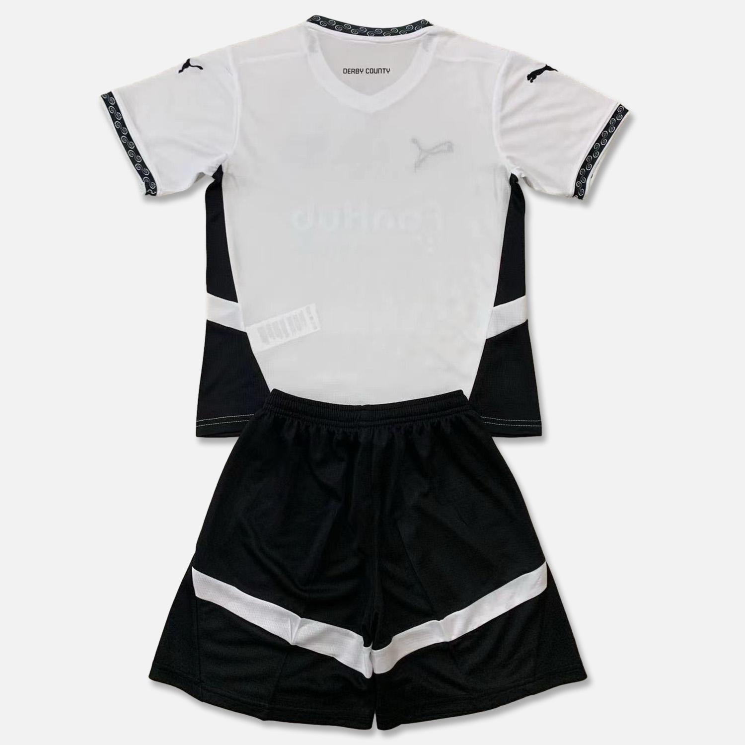 SIUjerseys-Derby County 24-25 Home Stadium Kids Kit