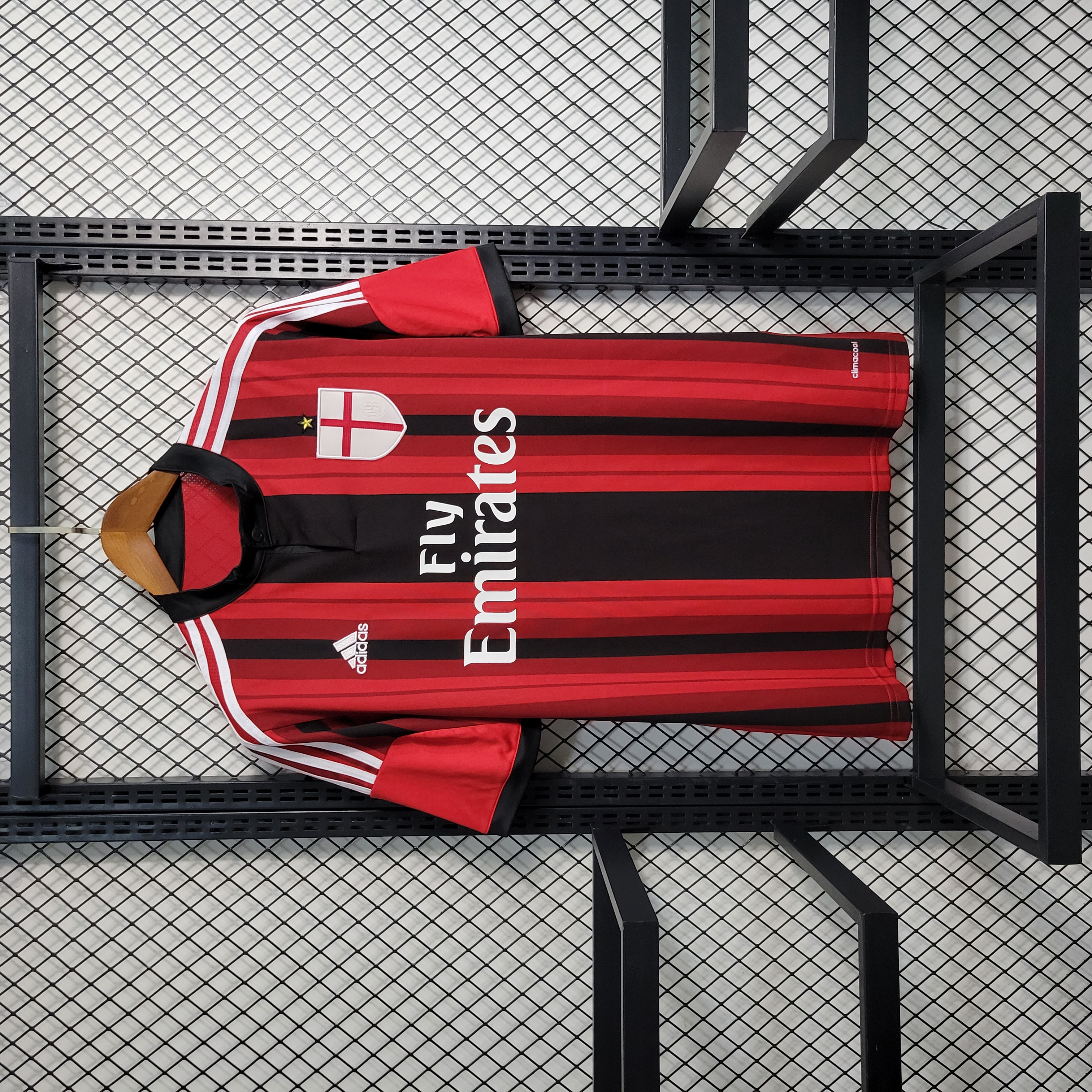 ManixJersey.com | Retro AC Milan 2014-15 Home Stadium Jersey -Customize Name, Number and Patch | Worldwide Shipping