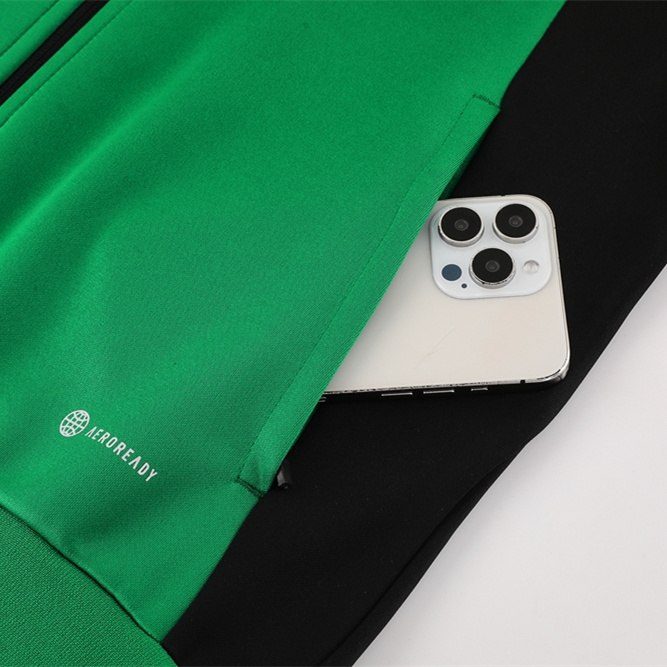 ManixJersey.com | Arsenal 24-25 Jacket Training Tracksuit - Green Top and Black Pants -Customize Name, Number and Patch | Worldwide Shipping