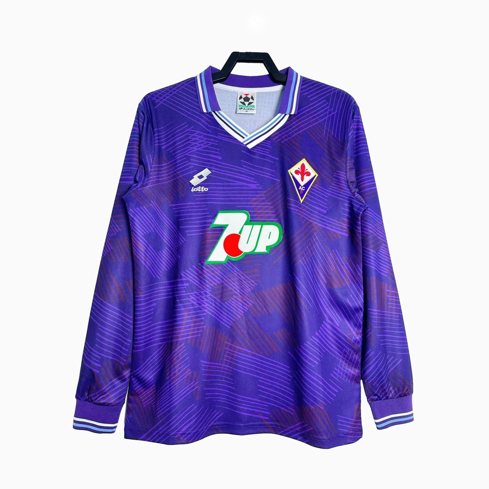 JerseysGala.com | Retro Fiorentina 1992-93 Home Long Sleeve Jersey -Customize Name, Number and Patch | Worldwide Shipping