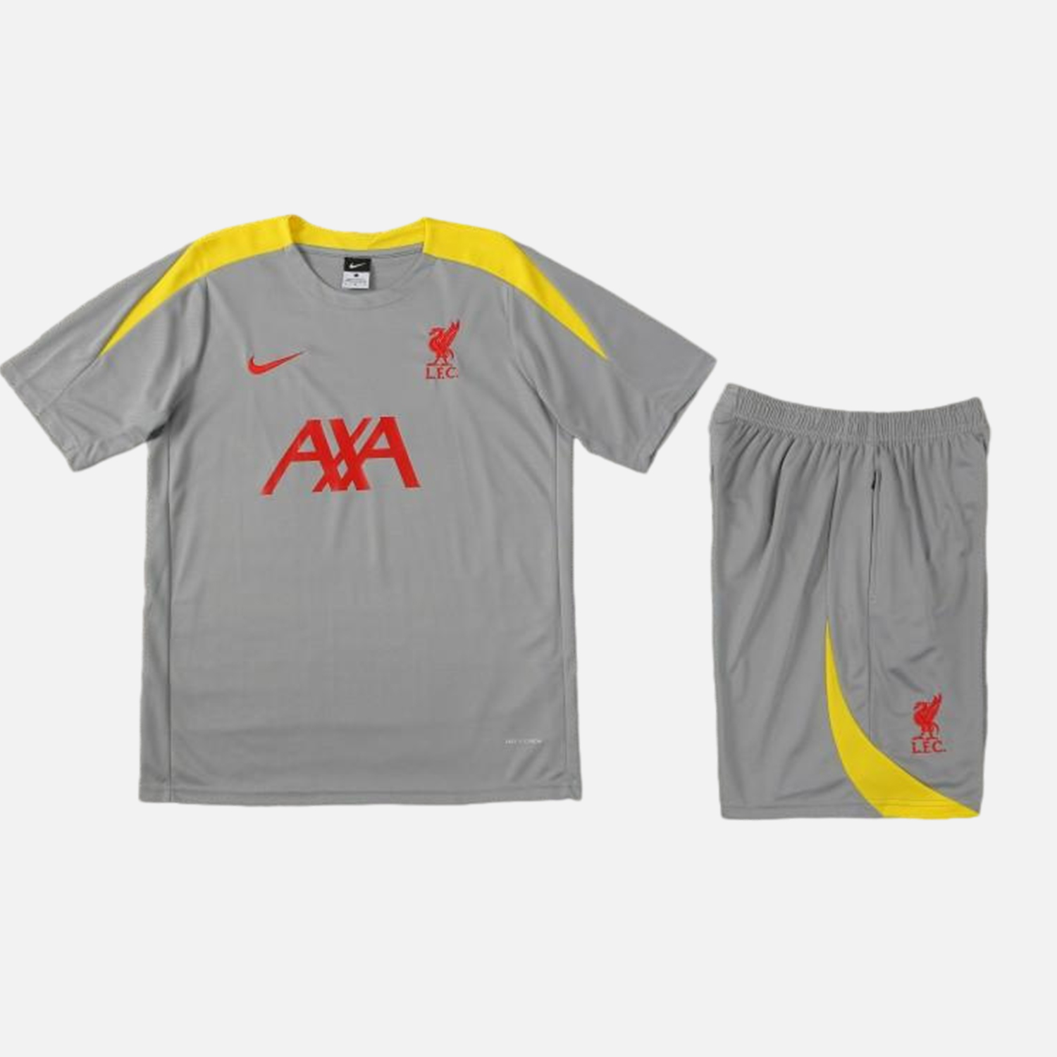 JerseysGala.com | Liver.pool 24-25 Short-Sleeve Training Set - Grey -Customize Name, Number and Patch | Worldwide Shipping