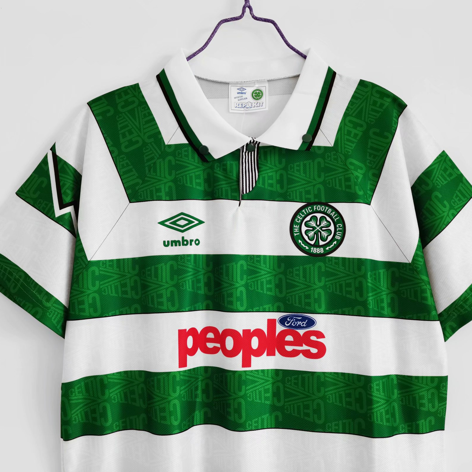 ManixJersey.com | Retro Celtic 1991-92 Home Stadium Jersey -Customize Name, Number and Patch | Worldwide Shipping