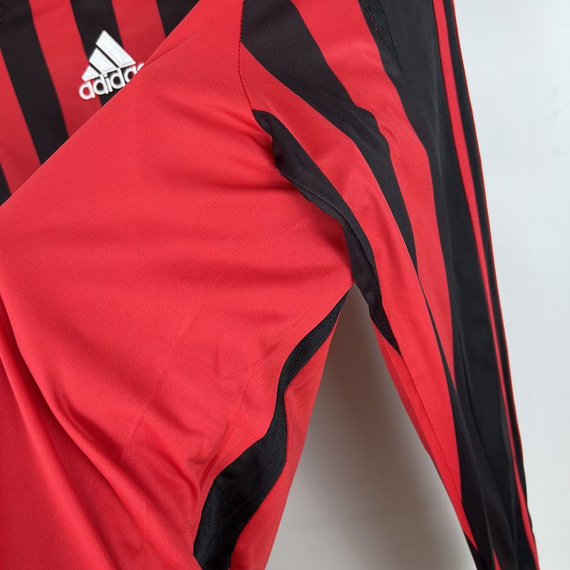 ManixJersey.com | Retro AC Milan 2007-08 Home Long Sleeve Jersey -Customize Name, Number and Patch | Worldwide Shipping