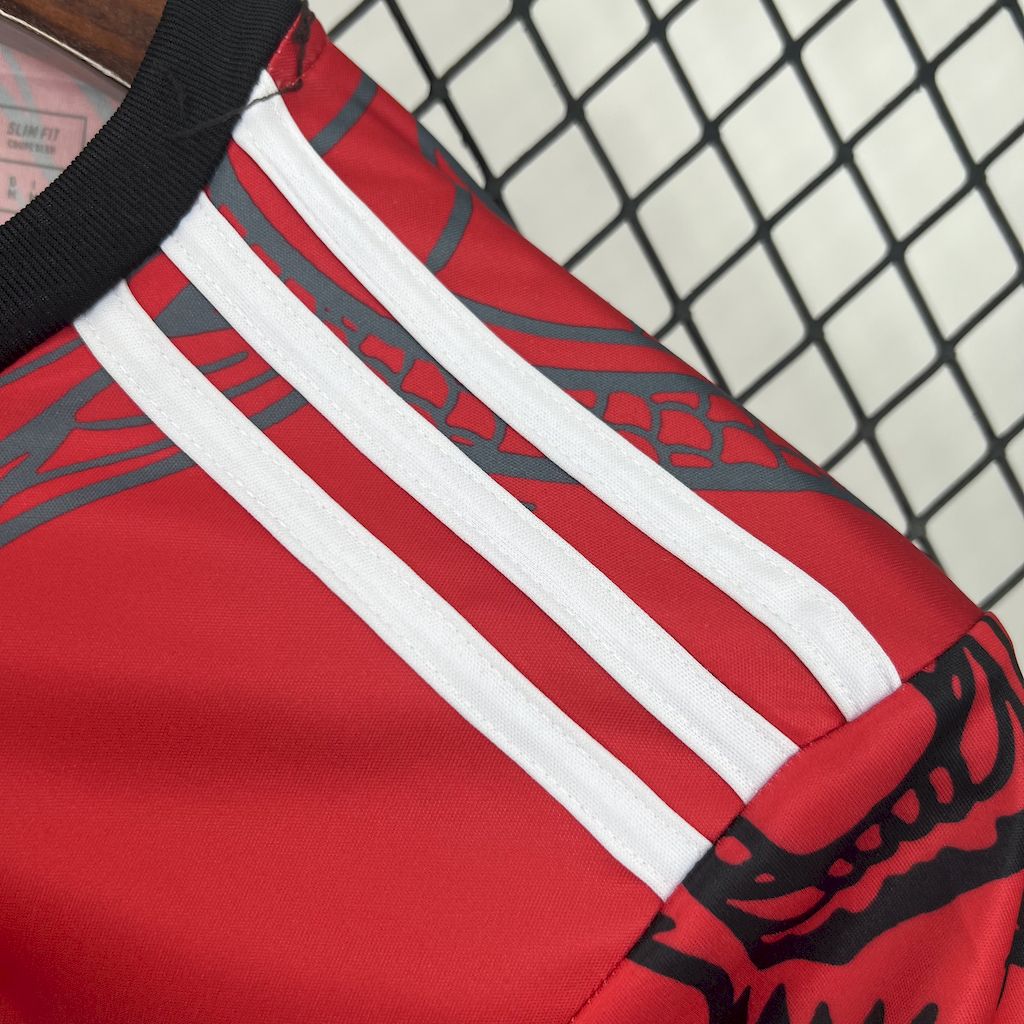 JerseysGala.com | Real Madrid 24-25 Red & Black Dragon Special Edition Jersey -Customize Name, Number and Patch | Worldwide Shipping