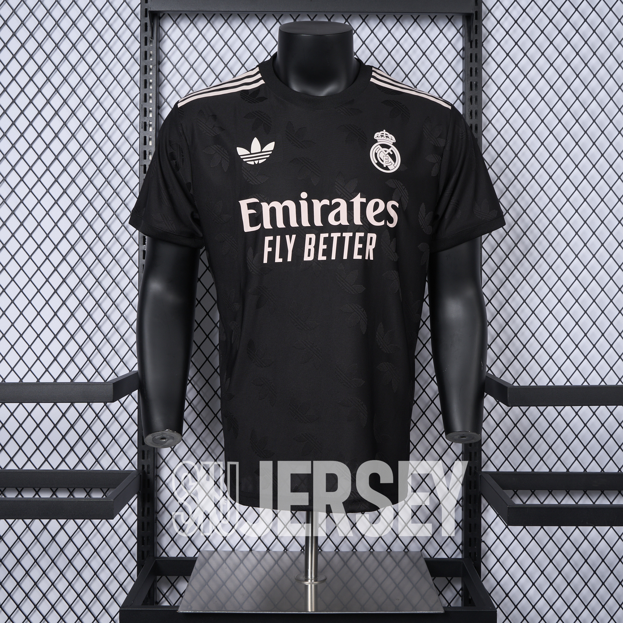 SIUjerseys-Real Madrid 24-25 Trefoil Black Jersey - Player Version