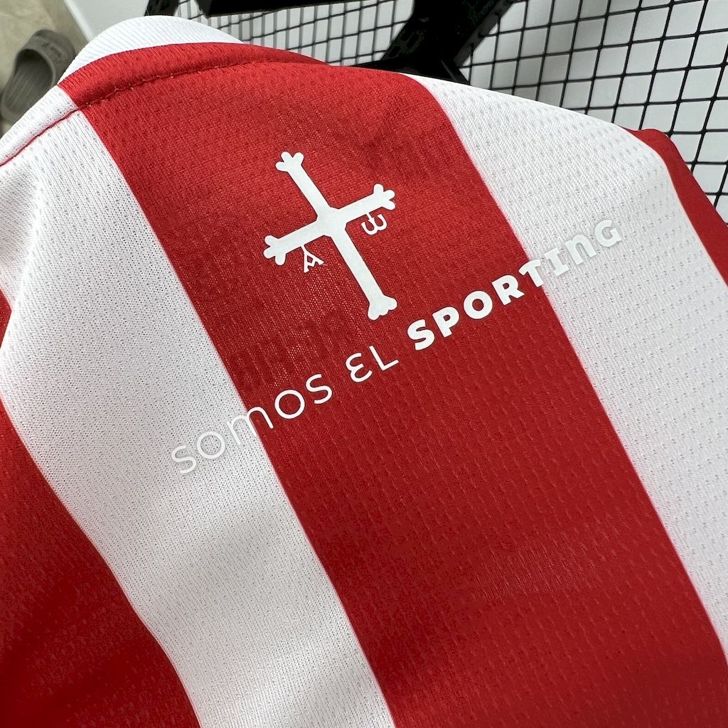 ManixJersey.com | Sporting de Gijon 24-25 Home Kids Kit -Customize Name, Number and Patch | Worldwide Shipping