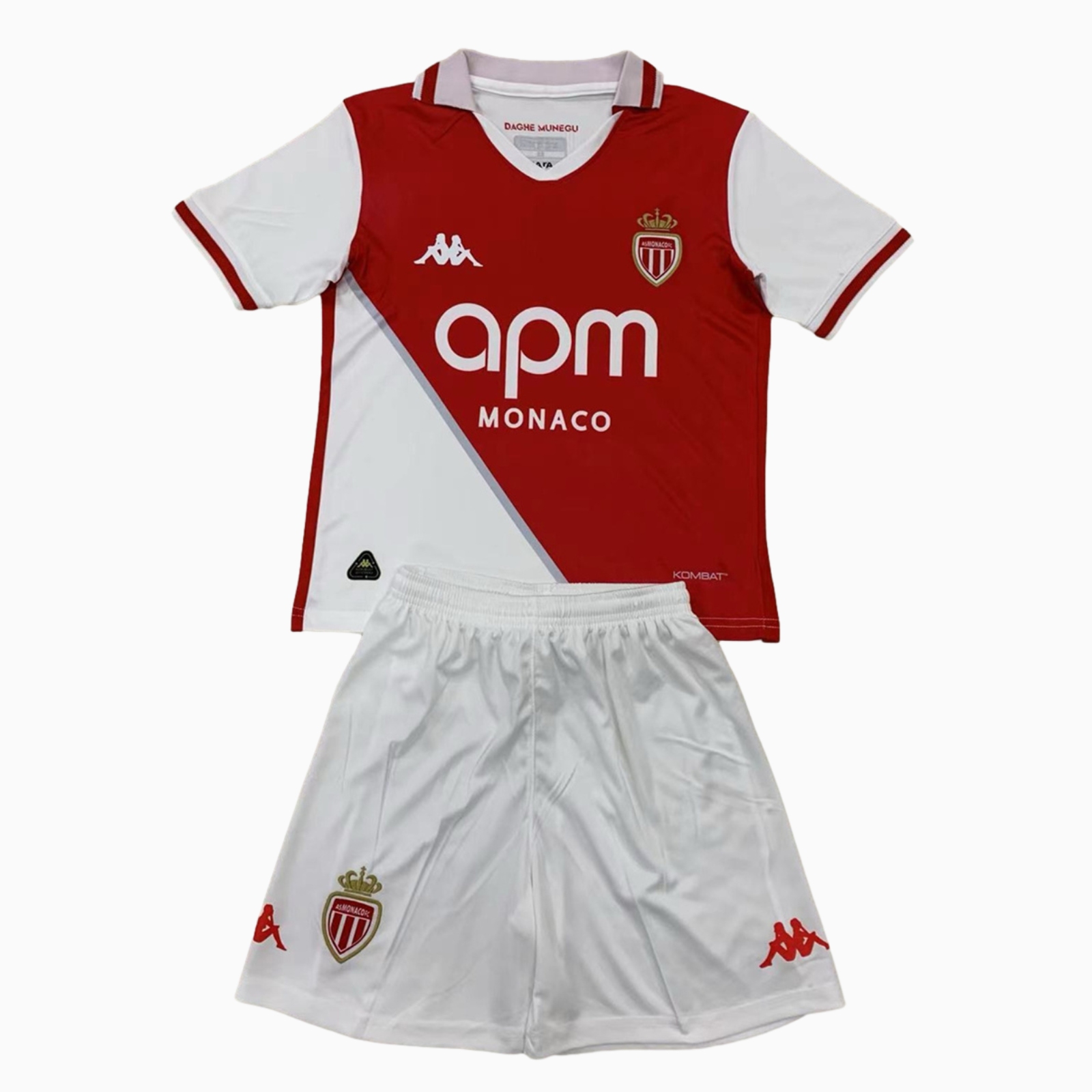 ManixJersey.com | AS Monaco 24-25 Home Men's Adult Jersey Set - Fans Version -Customize Name, Number and Patch | Worldwide Shipping
