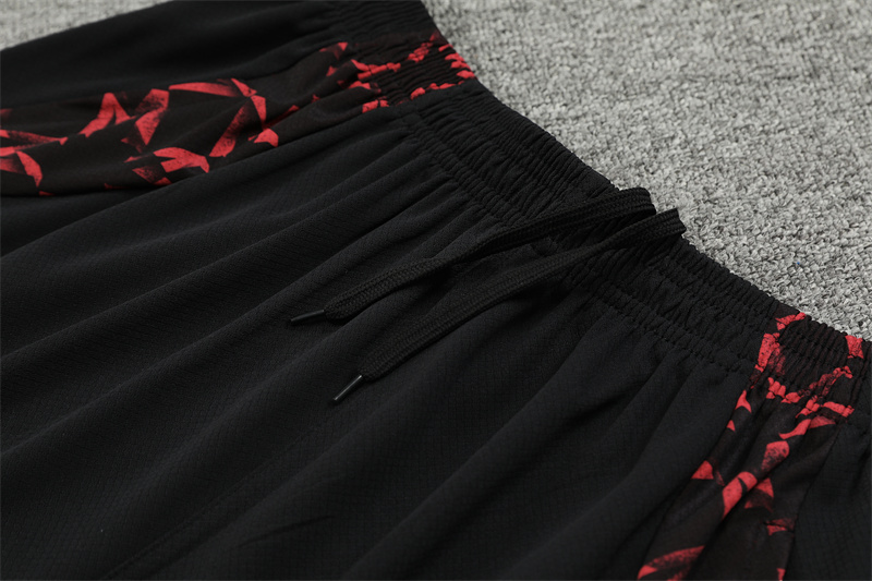 ManixJersey.com | Manchester United 24-25 Short-Sleeve Training Kids Kit - Black Red Camouflage -Customize Name, Number and Patch | Worldwide Shipping