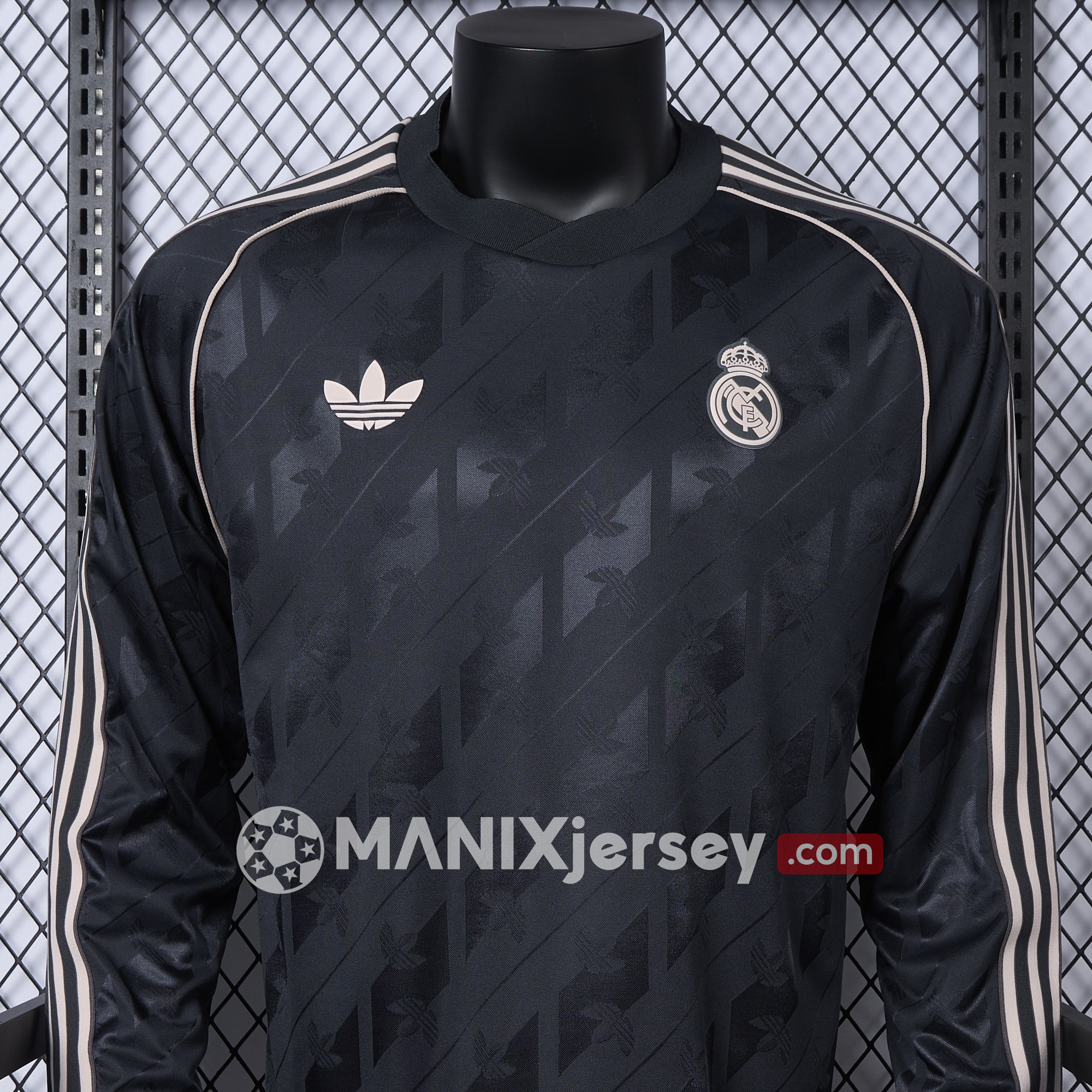 ManixJersey.com | Real Madrid 24-25 Originals LFSTLR Long Sleeve Charcoal Jersey - Player Version -Customize Name, Number and Patch | Worldwide Shipping
