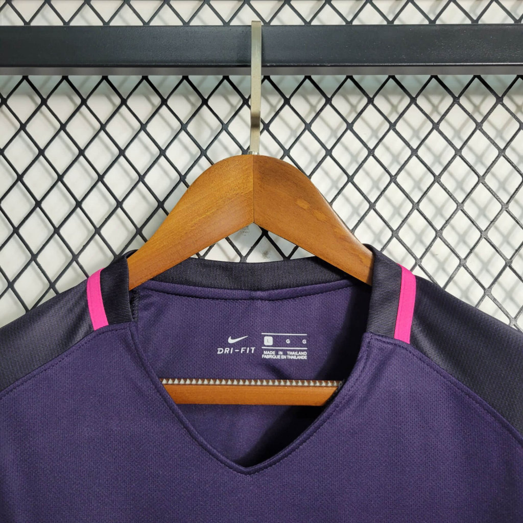 ManixJersey.com | Retro Barcelona 16-17 Away Stadium Long Sleeve Jersey -Customize Name, Number and Patch | Worldwide Shipping