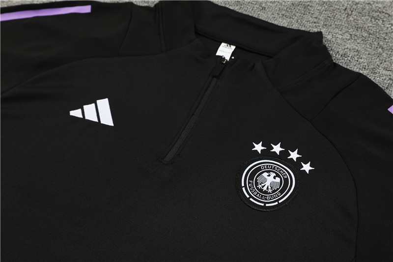 ManixJersey.com | Germany 2024 Long Sleeve Training Set - Black -Customize Name, Number and Patch | Worldwide Shipping