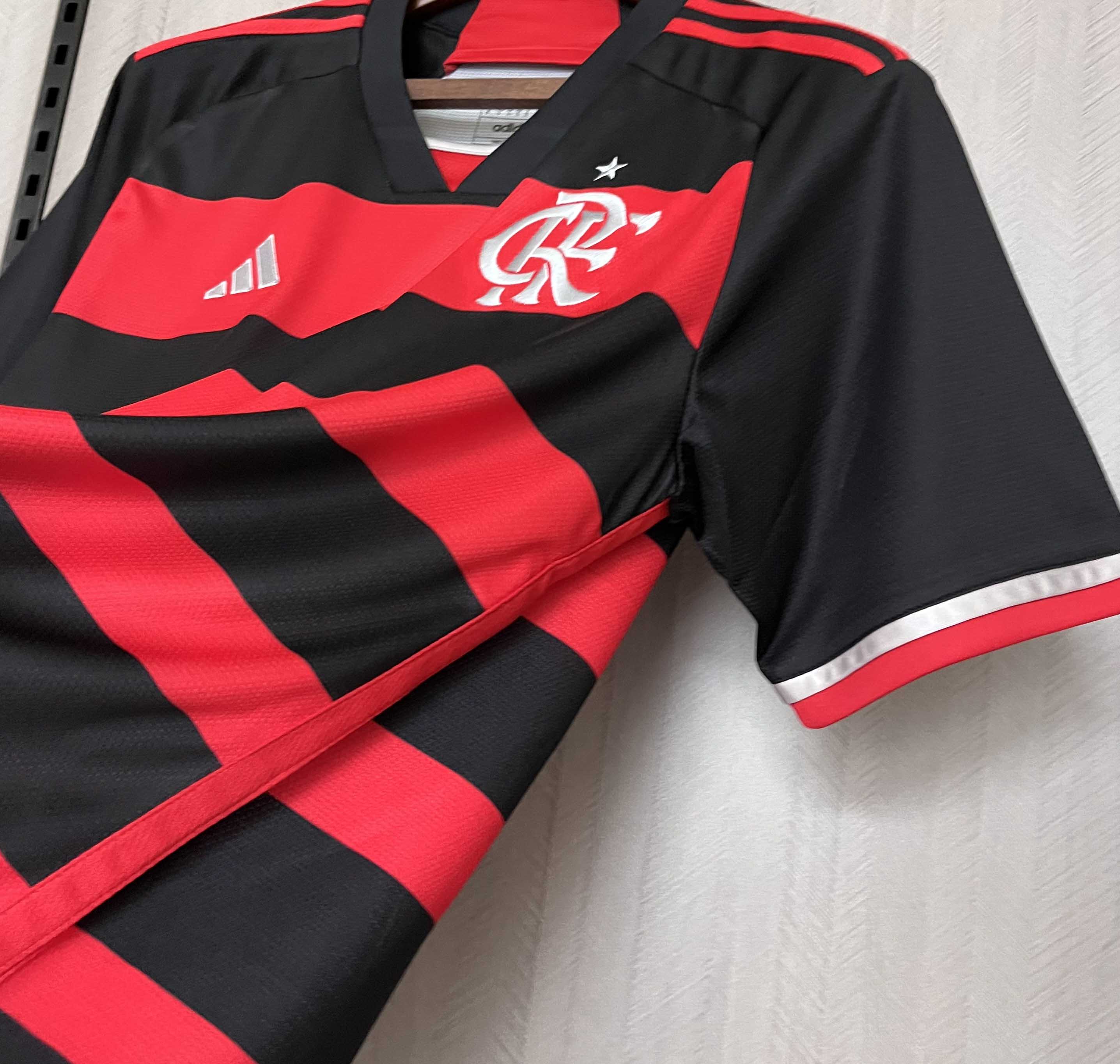 JerseysGala.com | Flamengo 2024 Home Stadium Jersey With All Sponsor - Fans Version -Customize Name, Number and Patch | Worldwide Shipping