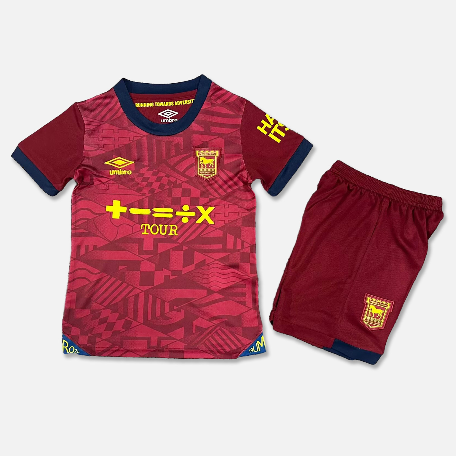 Higojerseys-Ipswich Town 24-25 Away Kids Kit