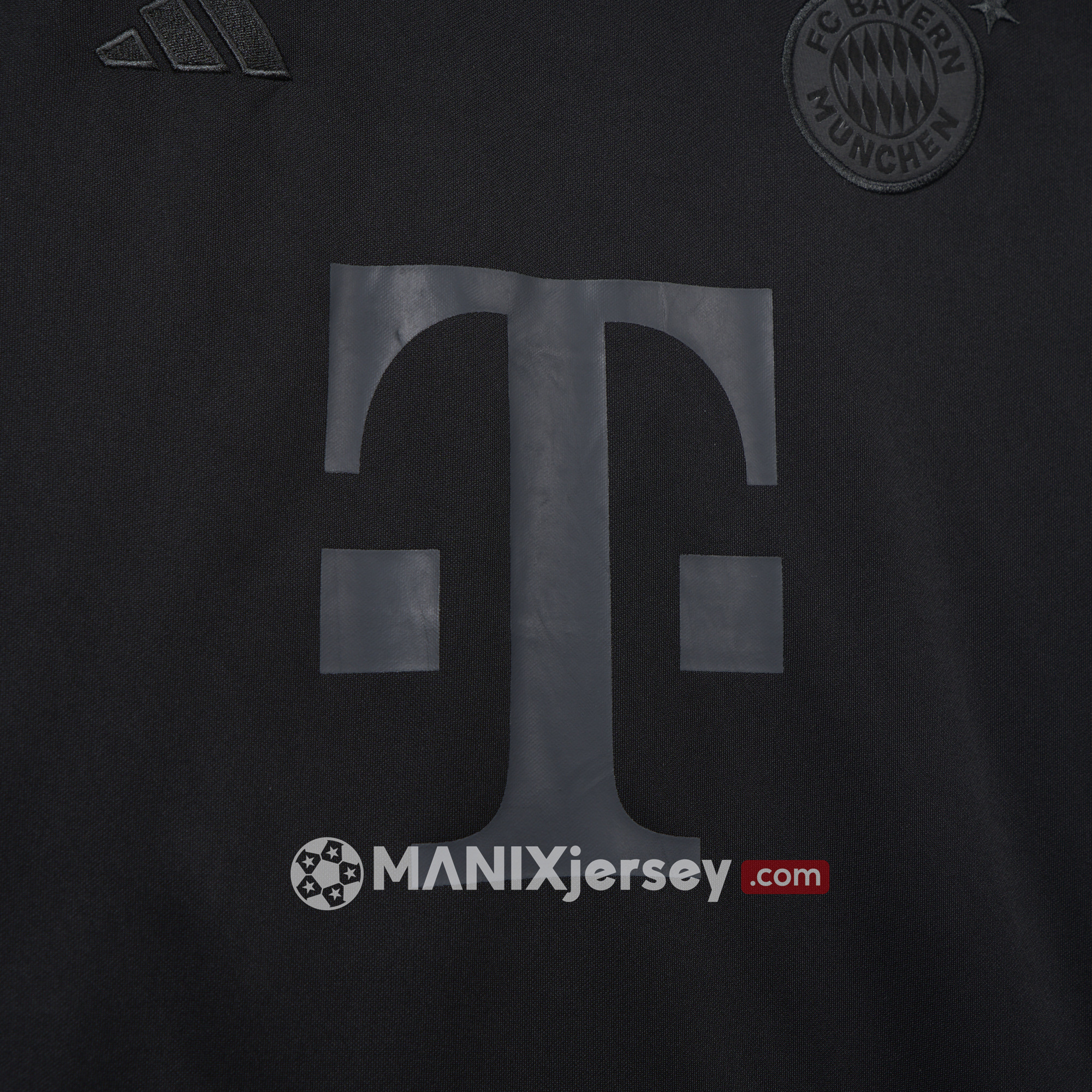 ManixJersey.com | Bayern Munich 24-25 Pure Black Special Edition Jersey - Fans Version -Customize Name, Number and Patch | Worldwide Shipping